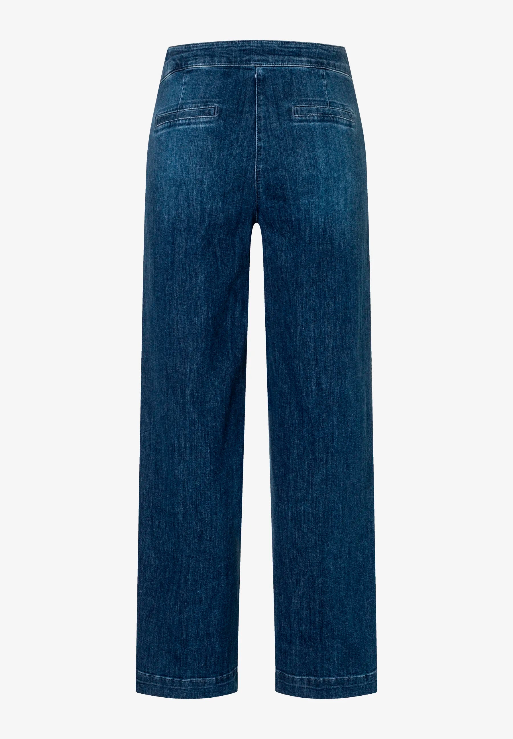 More & More Middle Blue Denim Women Wide-Leg Jeans with Buttons SKU: 61024251_0962 Image 06