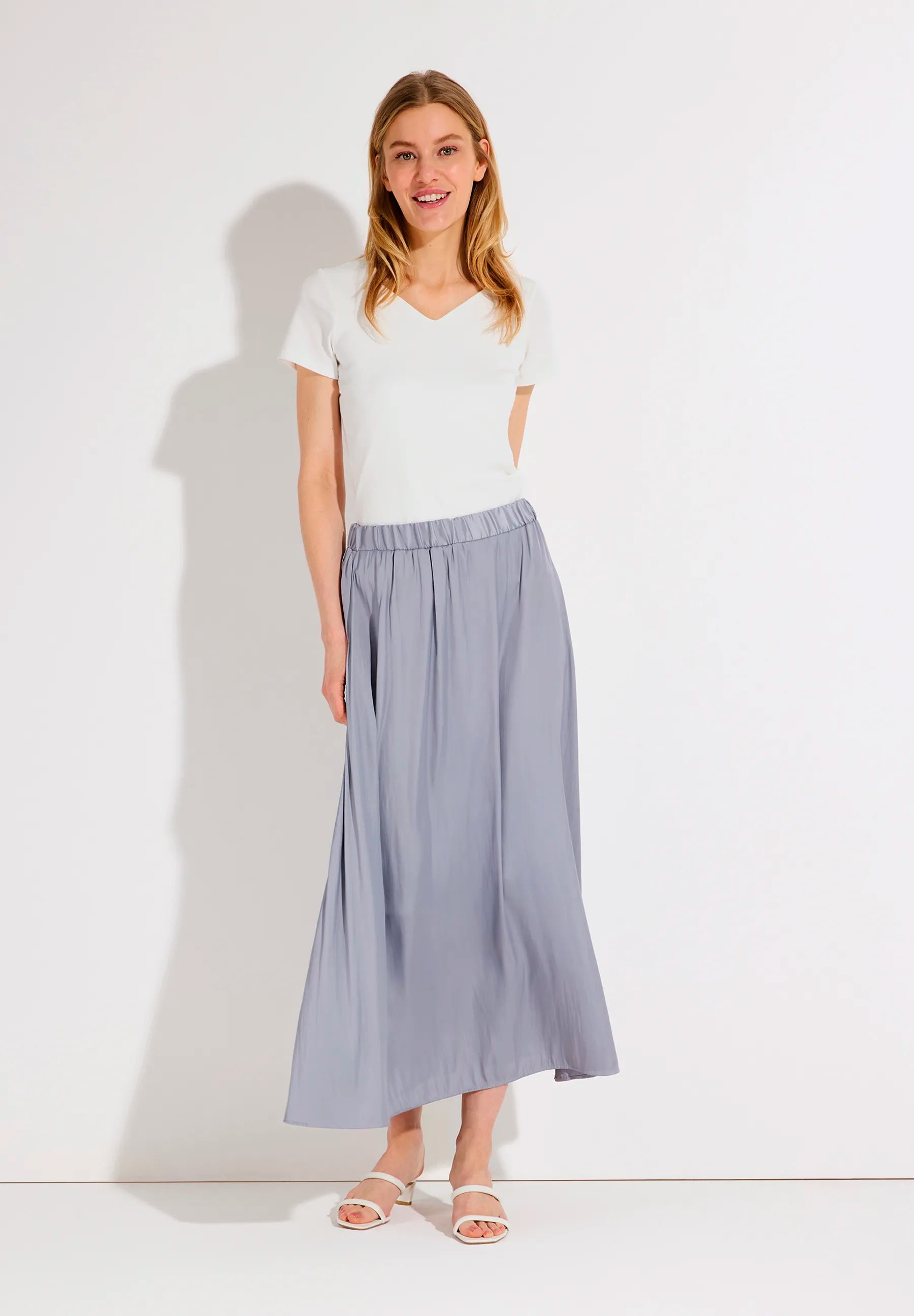 More & More Off White Women T-Shirt with Decorative Neckline SKU: 61030021_0041 Image 02