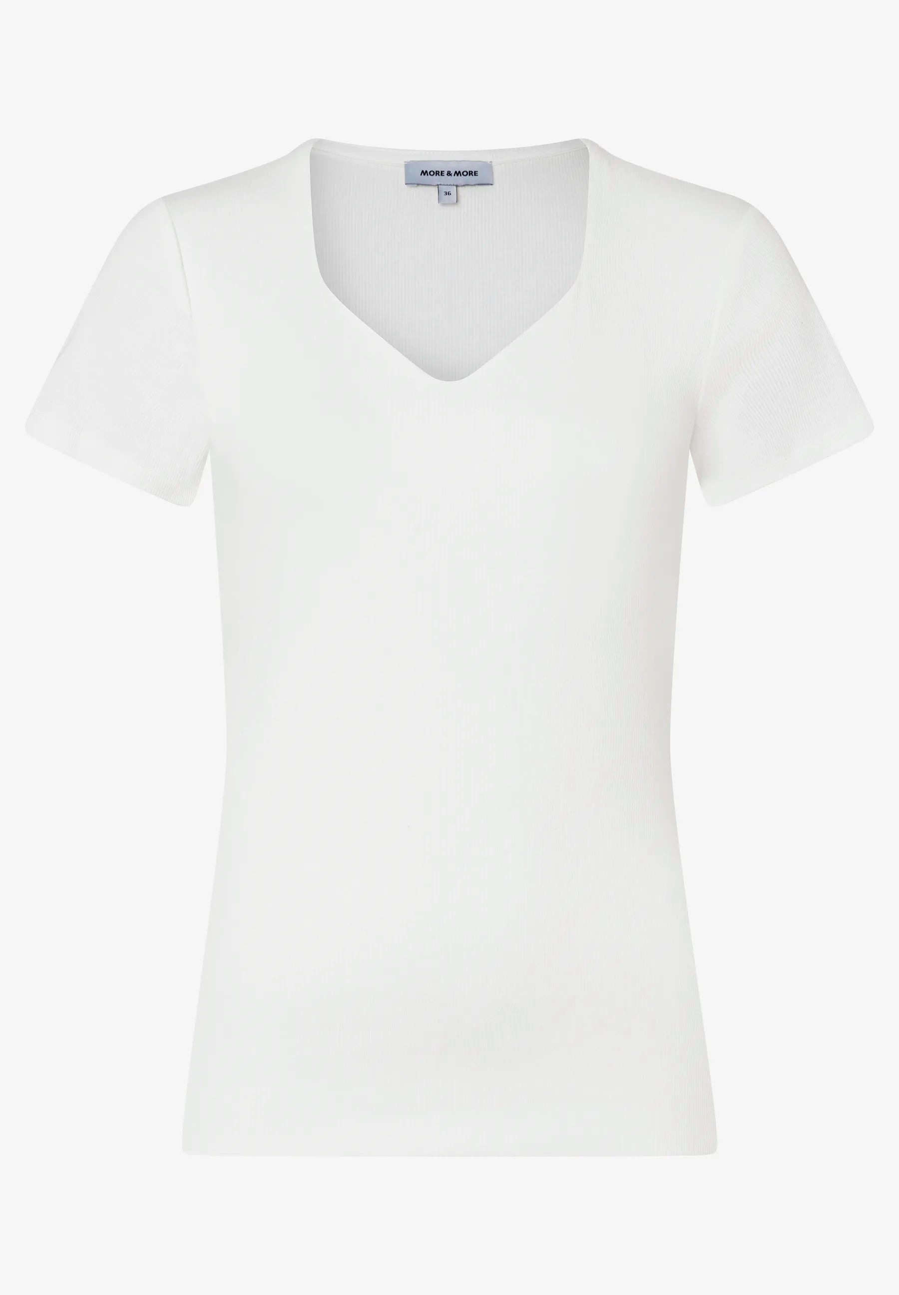 More & More Off White Women T-Shirt with Decorative Neckline SKU: 61030021_0041 Image 03