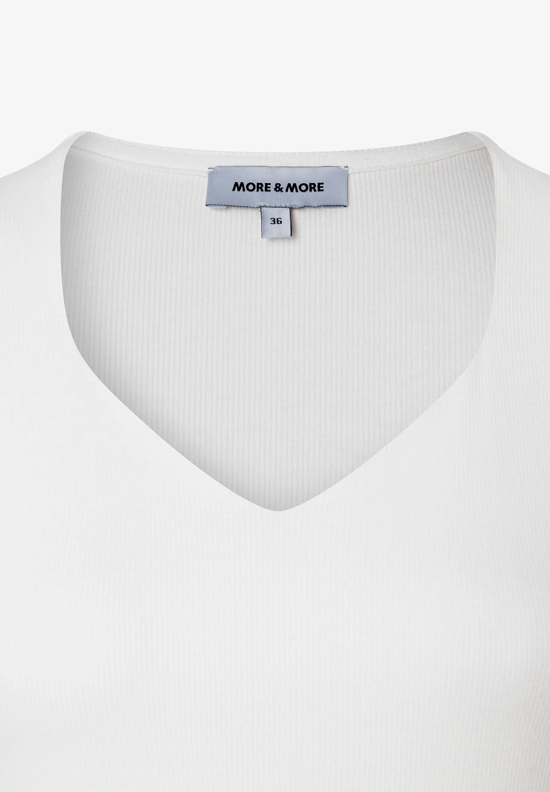 More & More Off White Women T-Shirt with Decorative Neckline SKU: 61030021_0041 Image 05