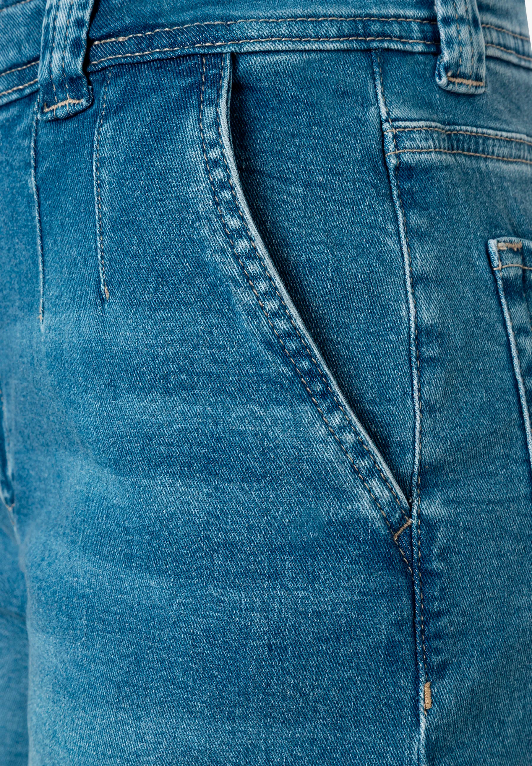 More & More Middle Blue Denim Women Jeans Culottes with Drawstring SKU: 61034209_0962 Image 08