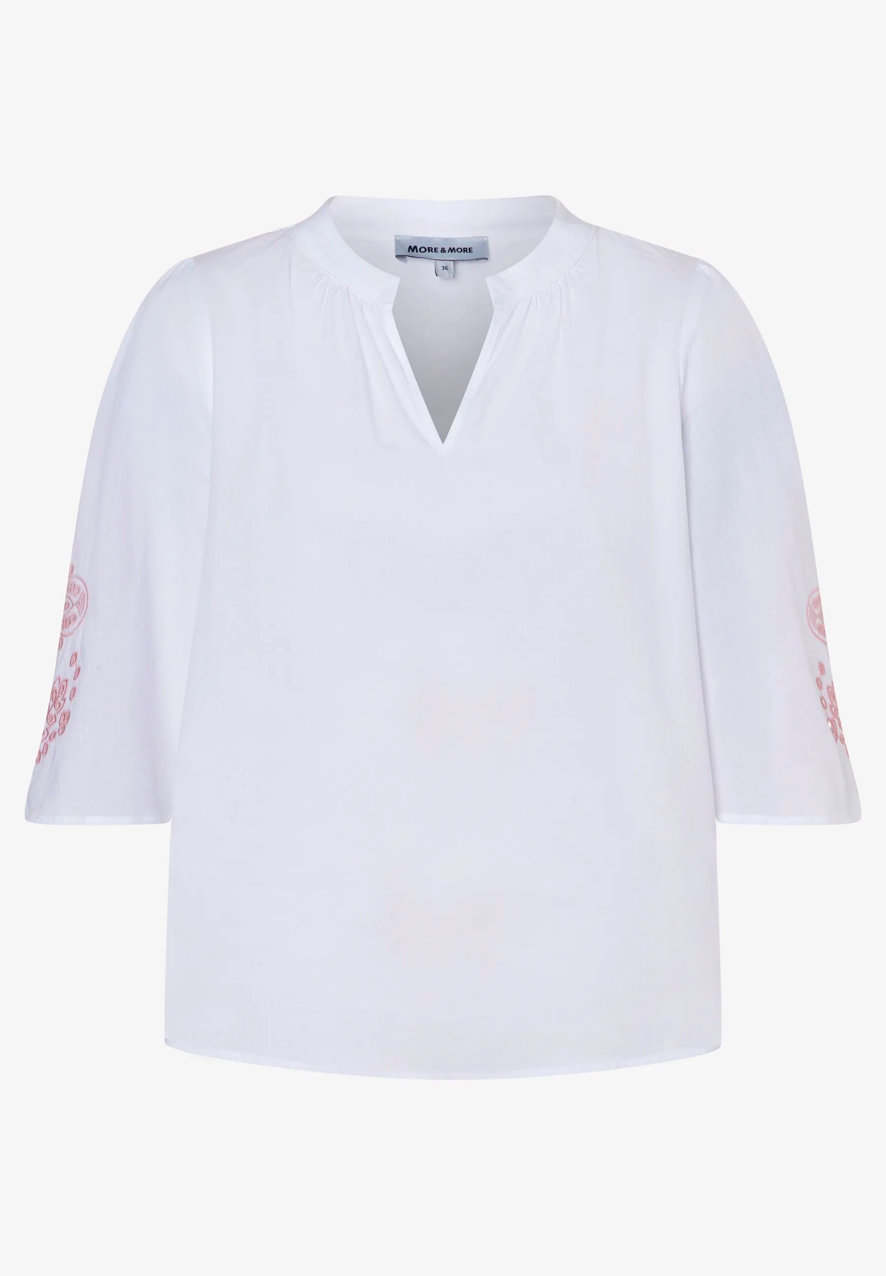 More & More White Women Blouse with Embroidered Sleeves SKU: 61042063_0010 Image 04