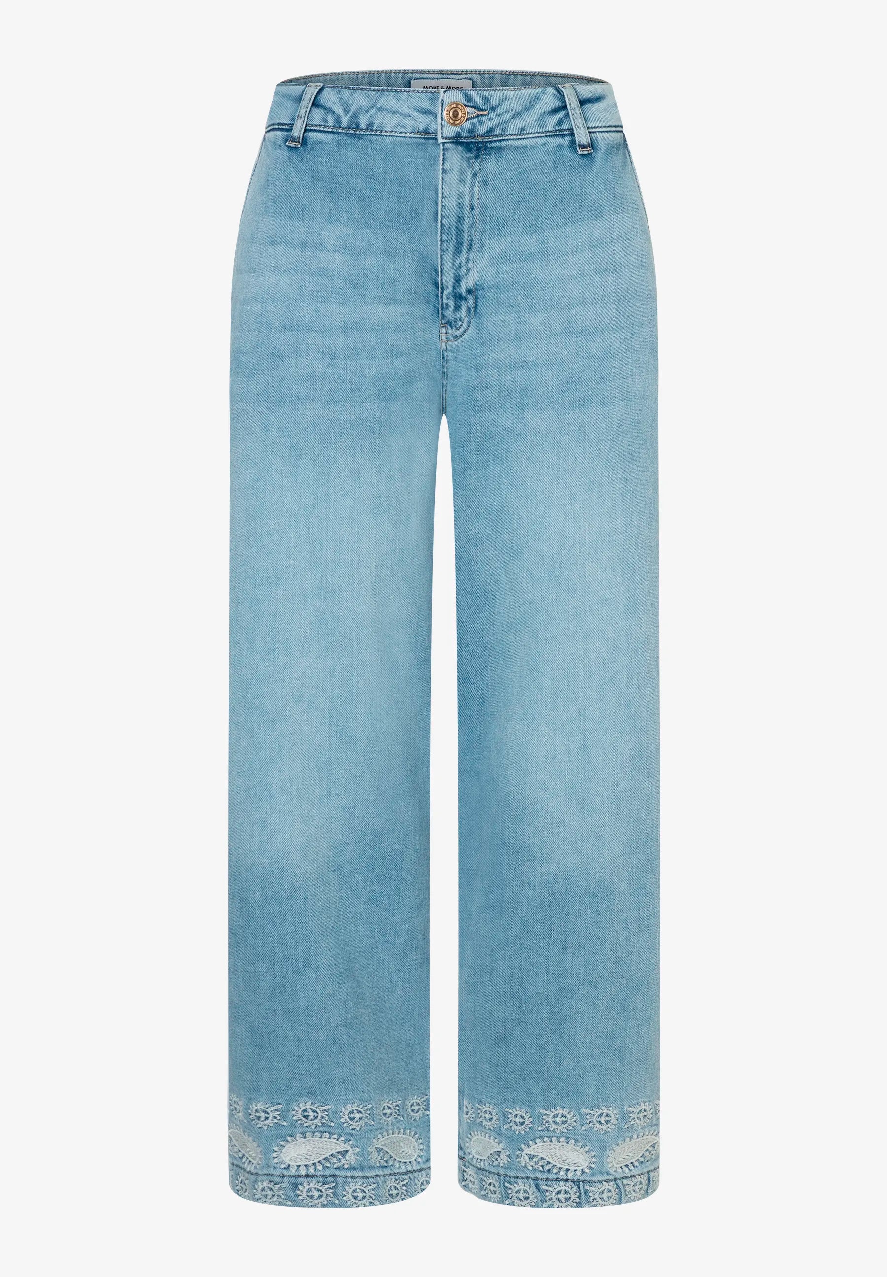More & More Light Blue Denim Women Jeans with Embroidery At The Hem SKU: 61044250_0961 Image 04