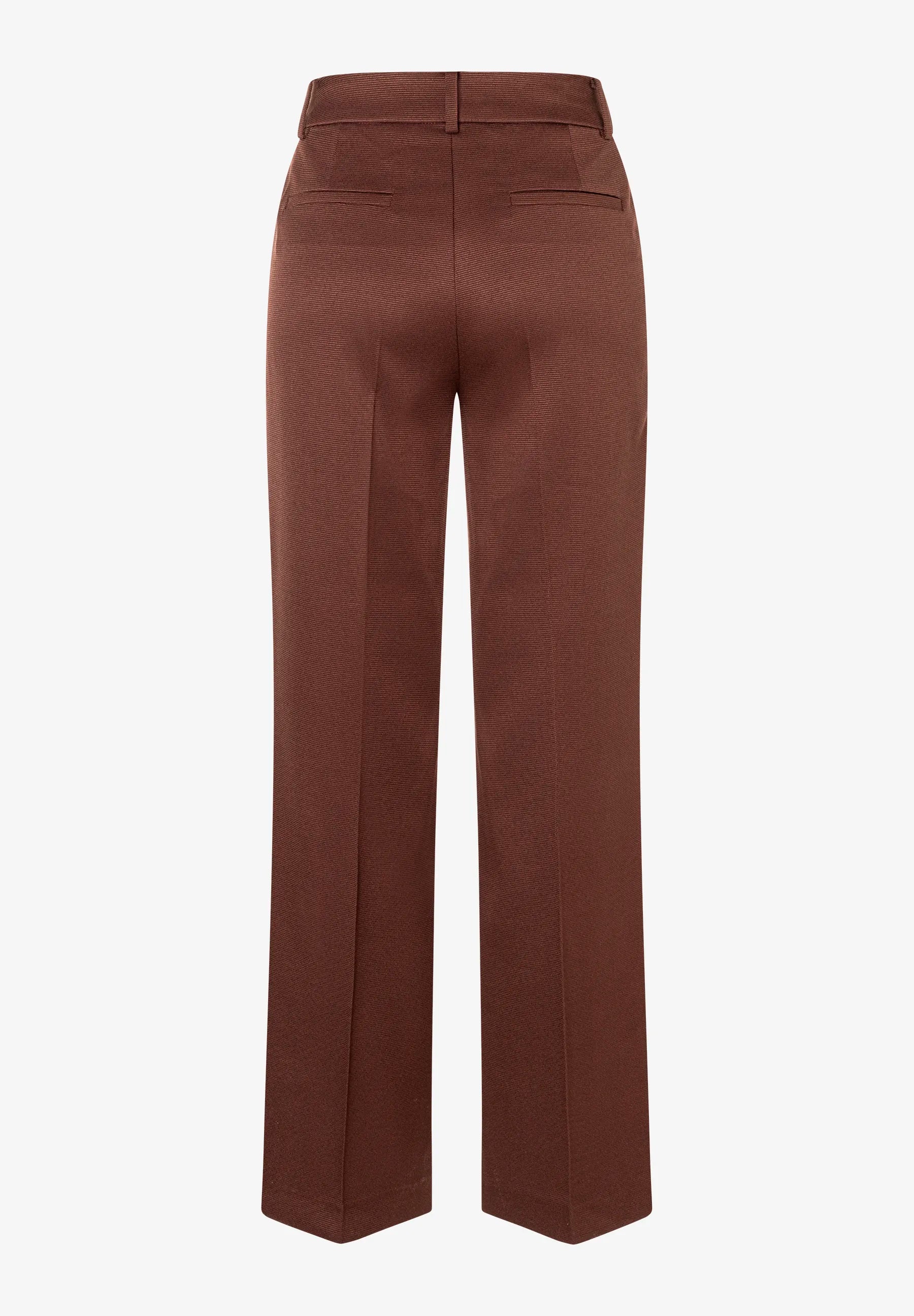 More & More Cool Chocolate Women Trousers with Ribbed Texture SKU: 61054019_0286 Image 05