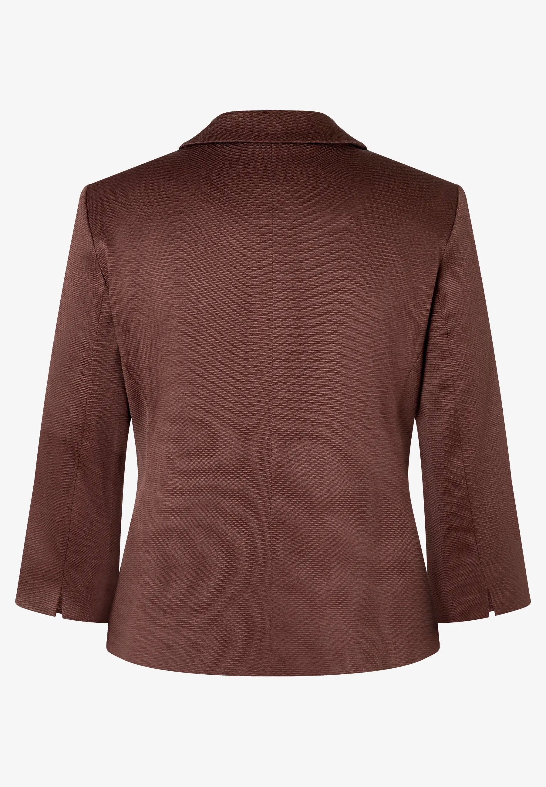 More & More Cool Chocolate Women Blazer with Ribbed Texture SKU: 61056010_0286 Image 05