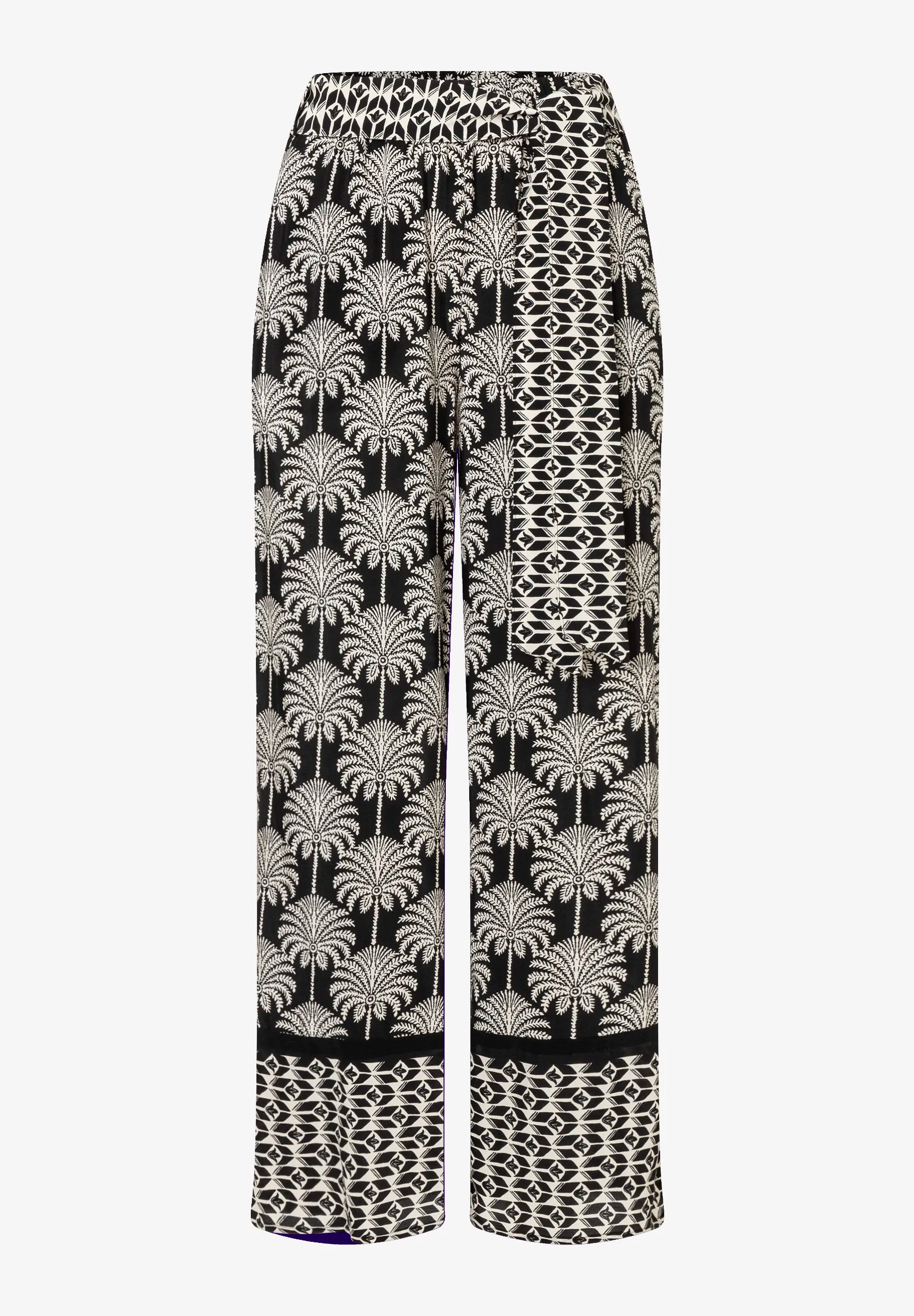 More & More Twotone Palm Print Women Cropped Printed Trousers SKU: 61064051_2790 Image 04