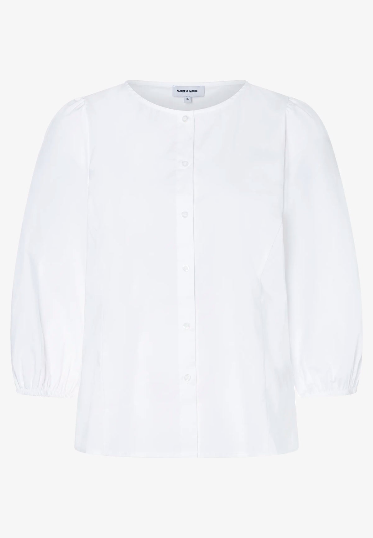 More & More White Women Blouse with 3/4 Sleeves SKU: 61072012_M0010 Image 03