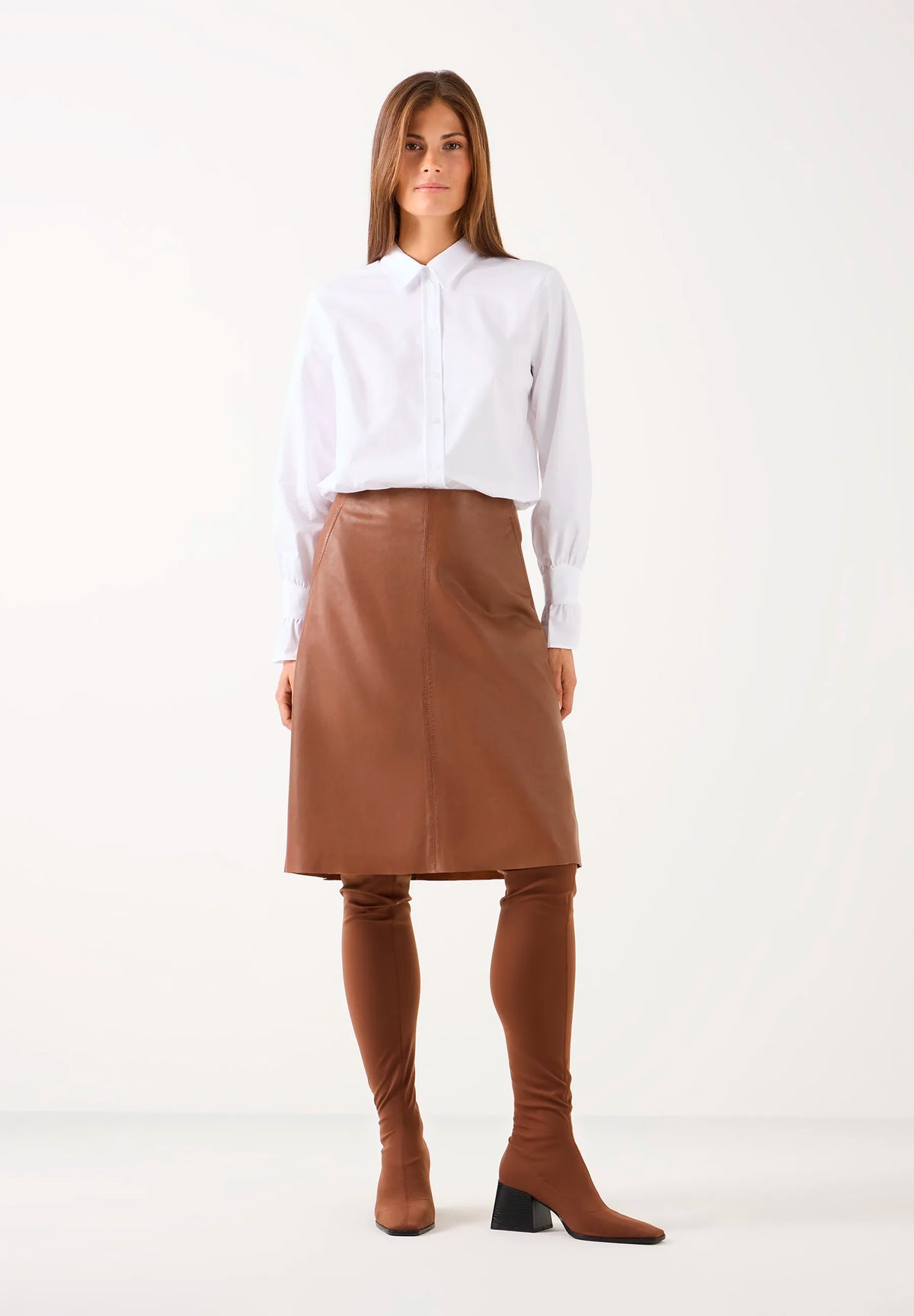 More & More White Women Blouse with a Flounce on the Sleeve SKU: 61082060_M0010 Image 02