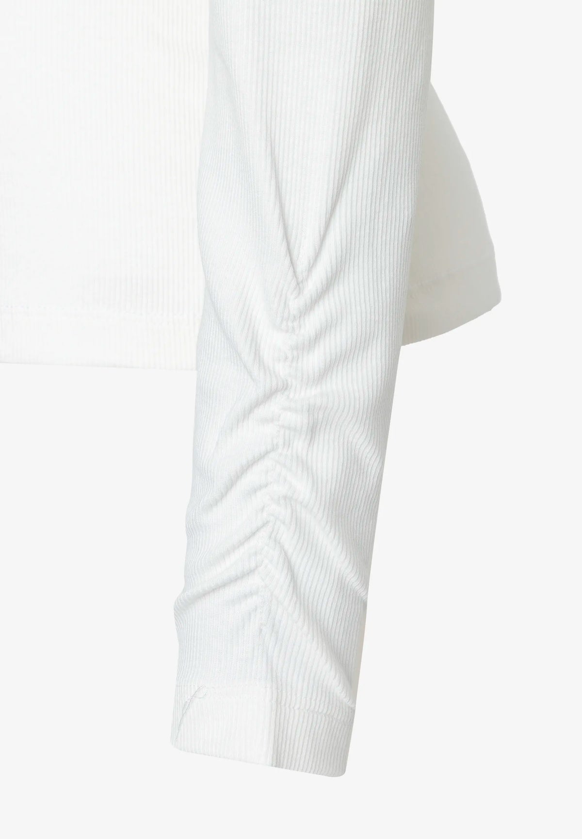 More & More Off White Women Ribbed Top SKU: 61090005_M0041 Image 06