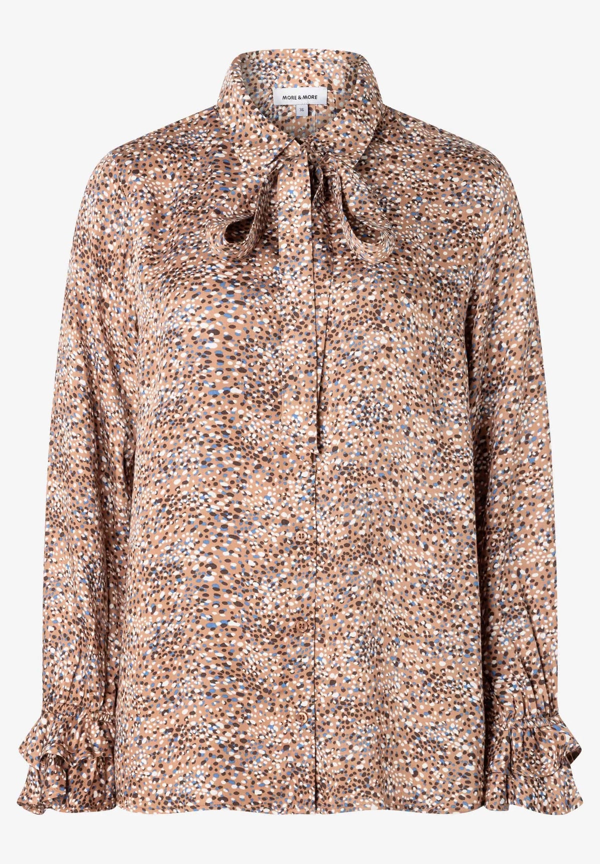 More & More Minimal Print Women Printed Blouse with Bow SKU: 61092002_M4272 Image 04