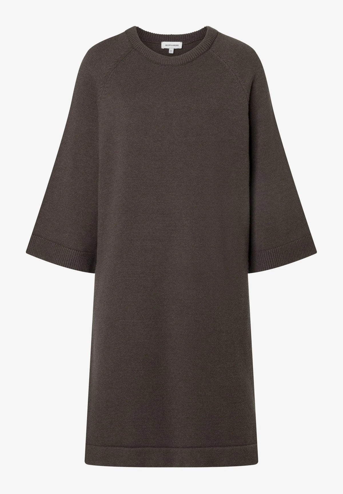 More & More Espresso Brown Women Knit Dress SKU: 61093470_M0279 Image 02