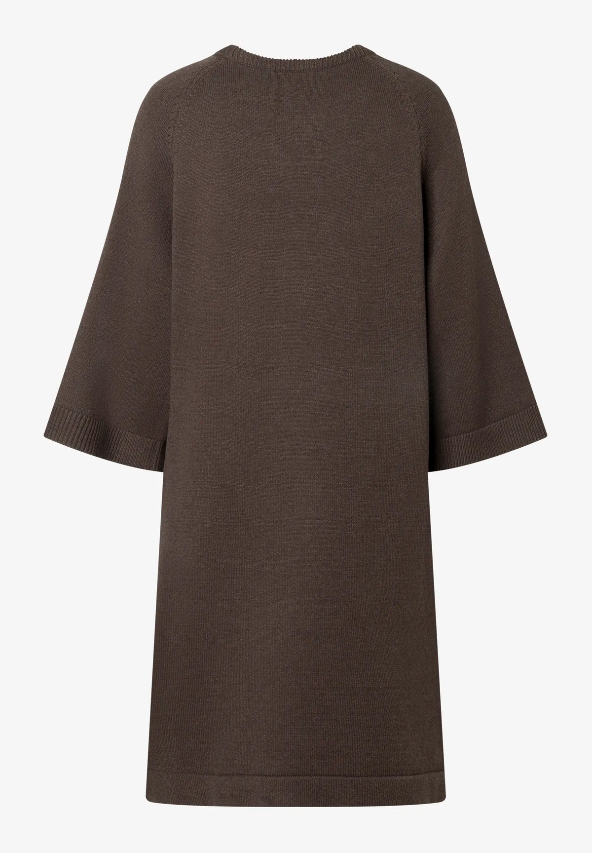More & More Espresso Brown Women Knit Dress SKU: 61093470_M0279 Image 03