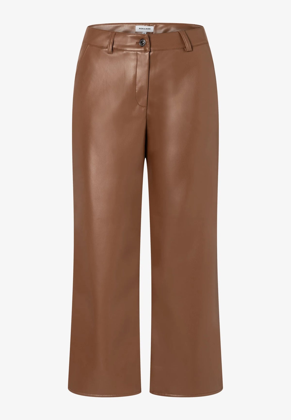 More & More Espresso Brown Women Faux Leather Culottes SKU: 61094007_M0279 Image 04