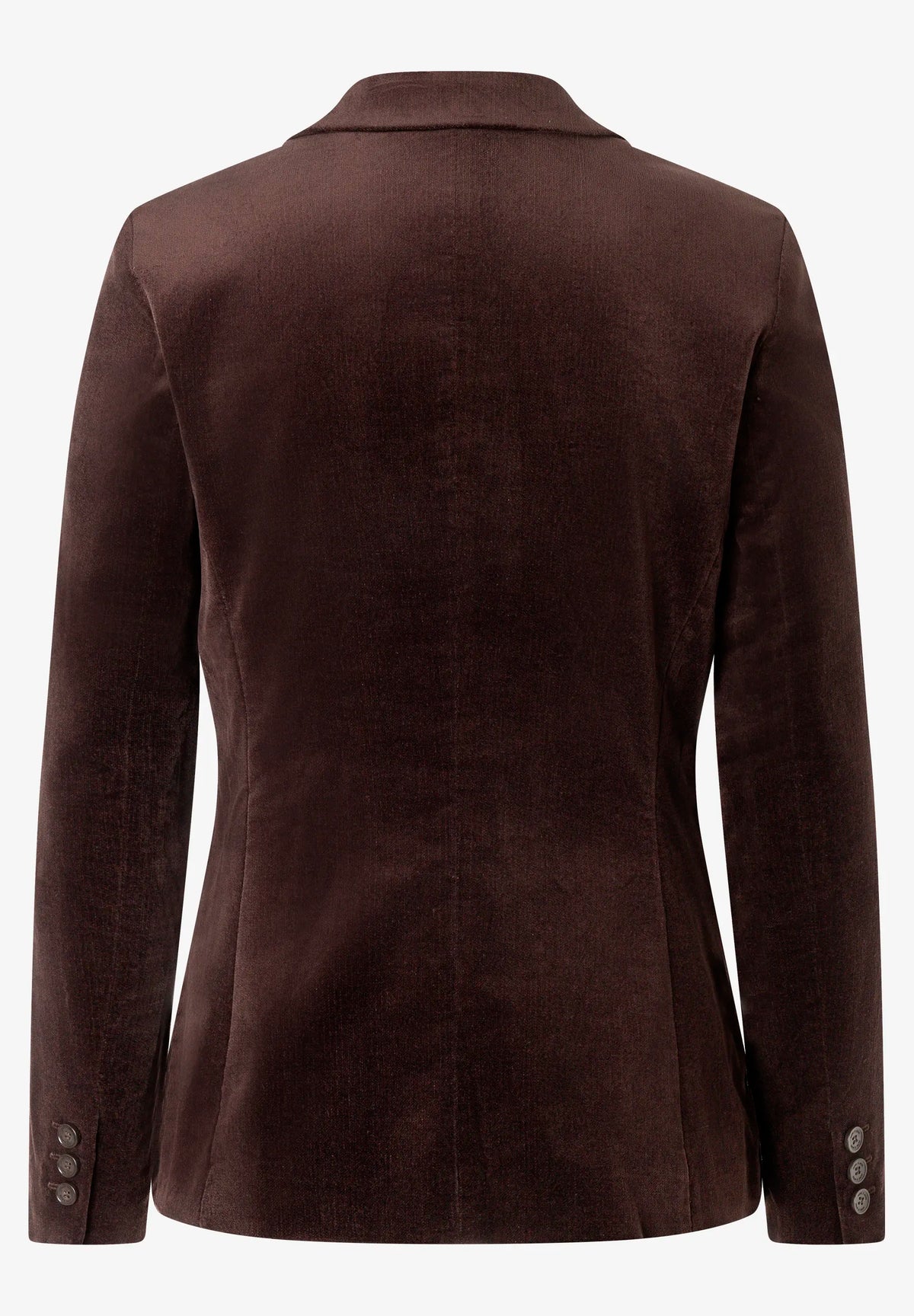 More & More Espresso Brown Women Velvet Blazer SKU: 61096008_M0279 Image 04