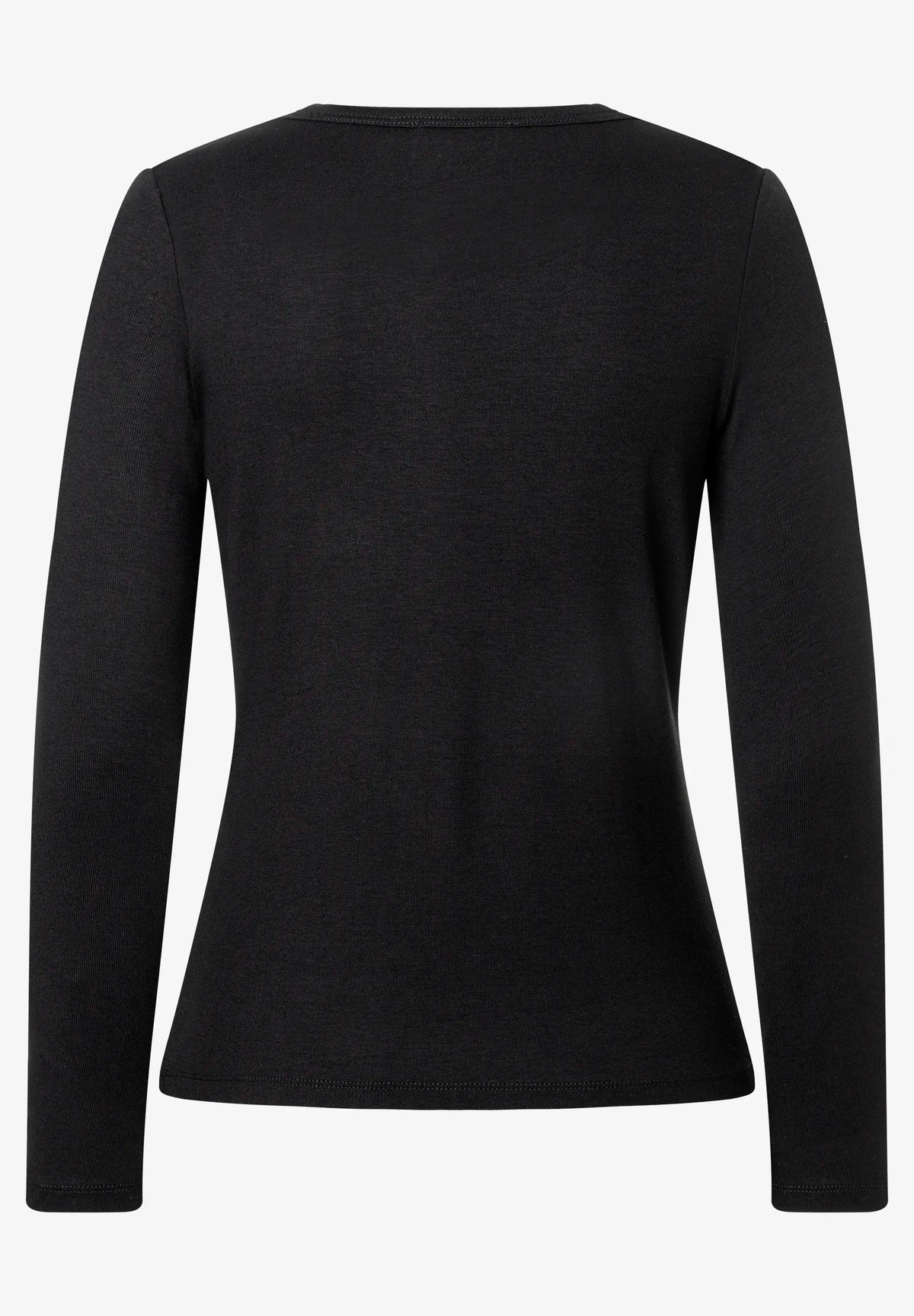 More & More Black Women Long-Sleeve Top with Flower AppliquŽ SKU: 61100058_M0790 Image 02