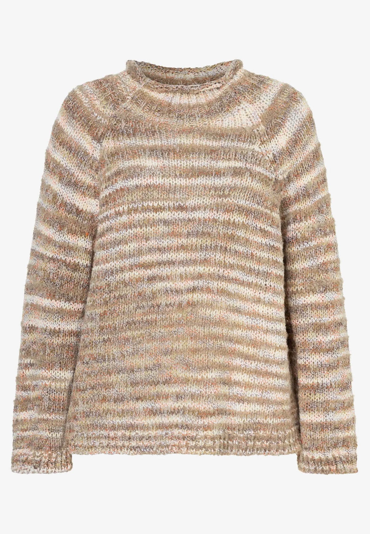 More & More Rhomb Intarsia Knit Women Striped-Effect Jumper SKU: 61101050_M4244 Image 04