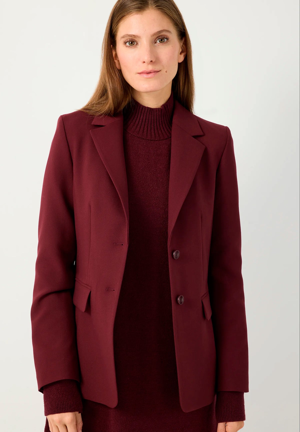 More & More Pomegranate Red Women Blazer SKU: 61106058_M0561 Image 01