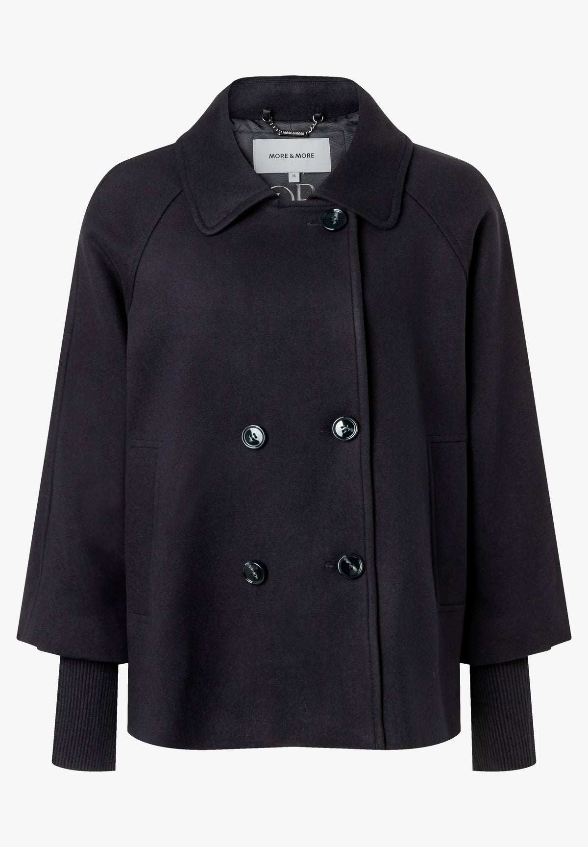 More & More Marine Women Double-Breasted Wool Fleece Jacket SKU: 61147007_M0375 Image 01