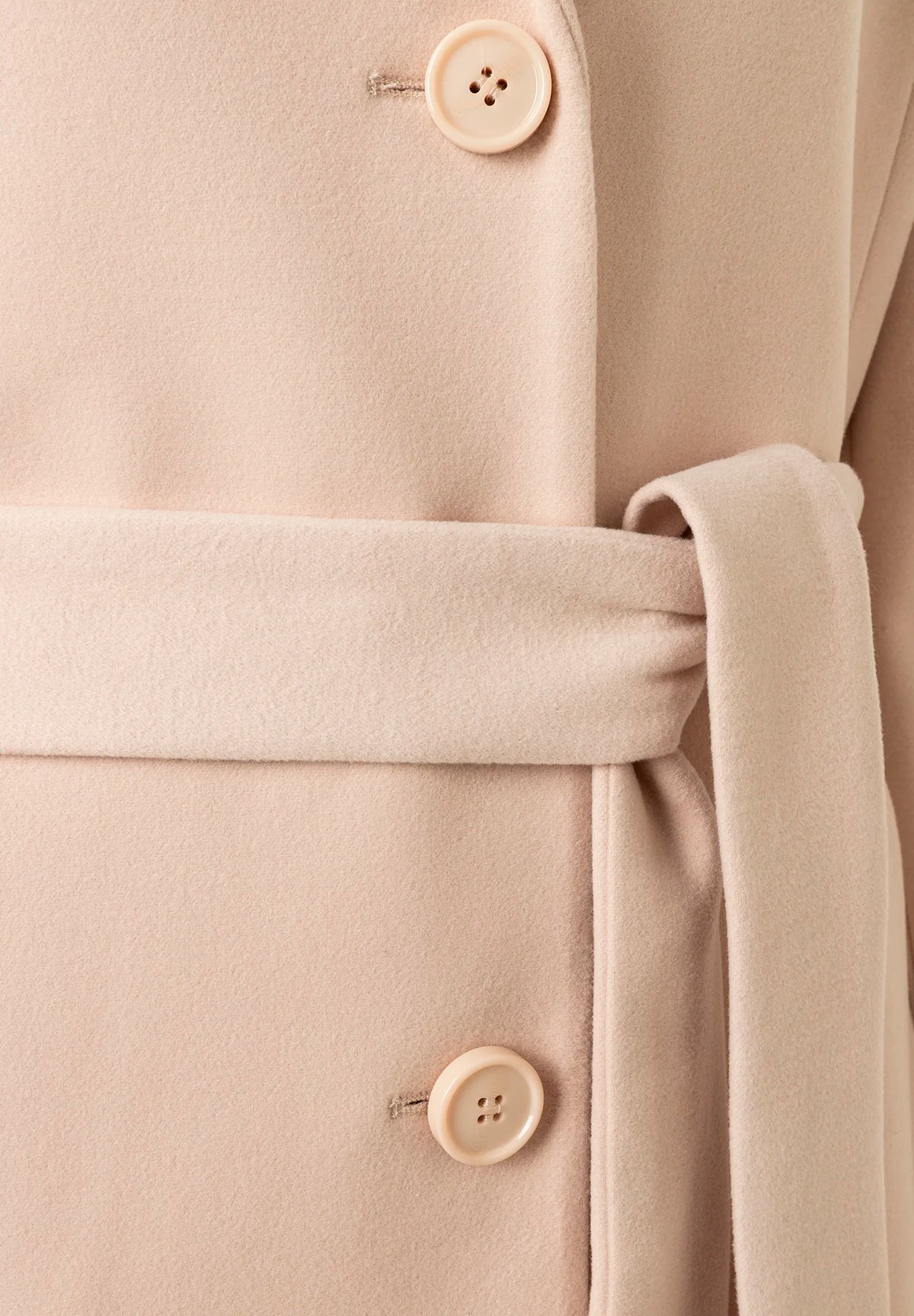 More & More Powder Creme Women Coat with Faux Fur Collar SKU: 61147013_M0031 Image 06