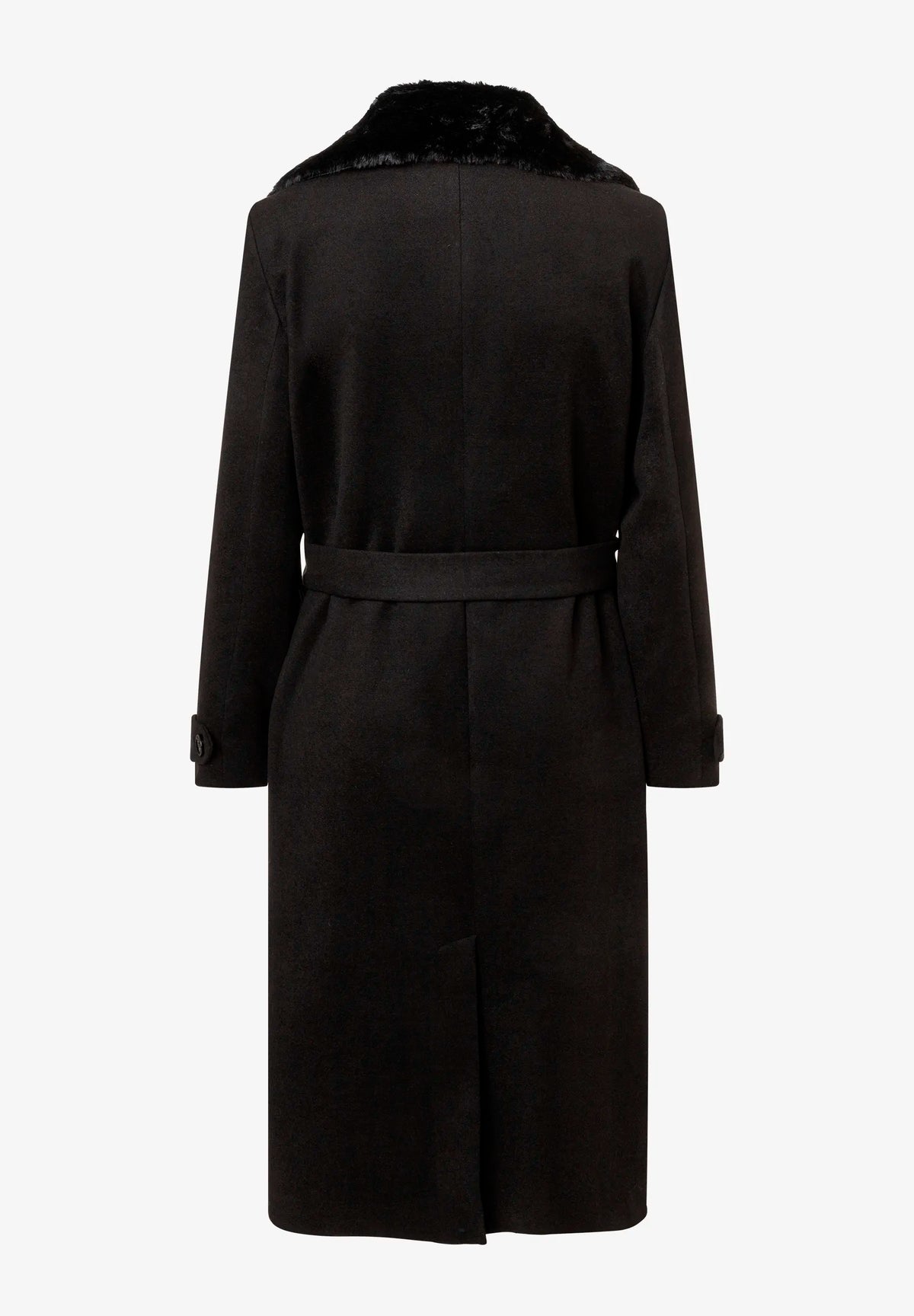 More & More Black Women Coat with Faux Fur Collar SKU: 61147013_M0790 Image 03