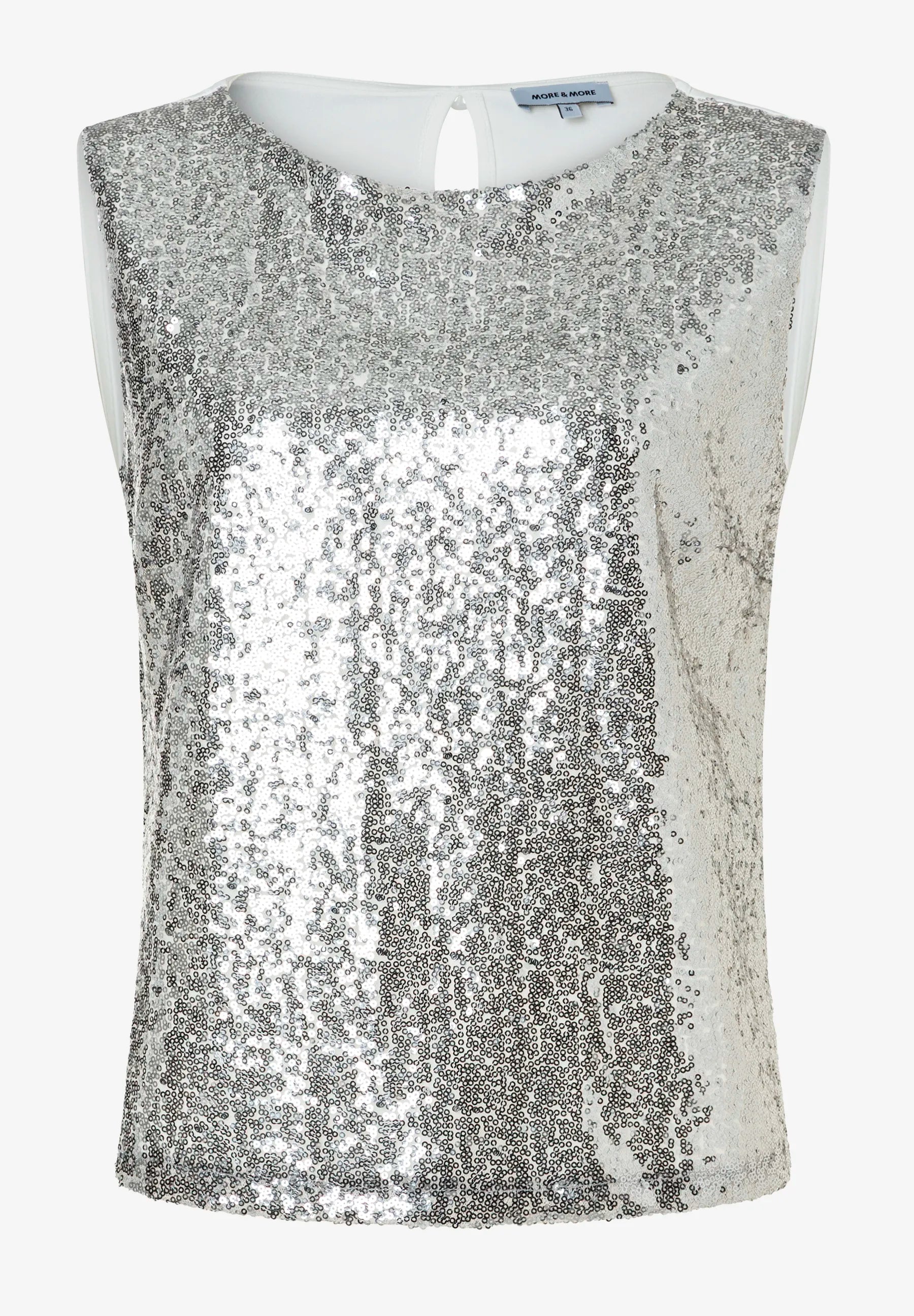 More & More Off White Women Sequin Top SKU: 61240081_0041 Image 03