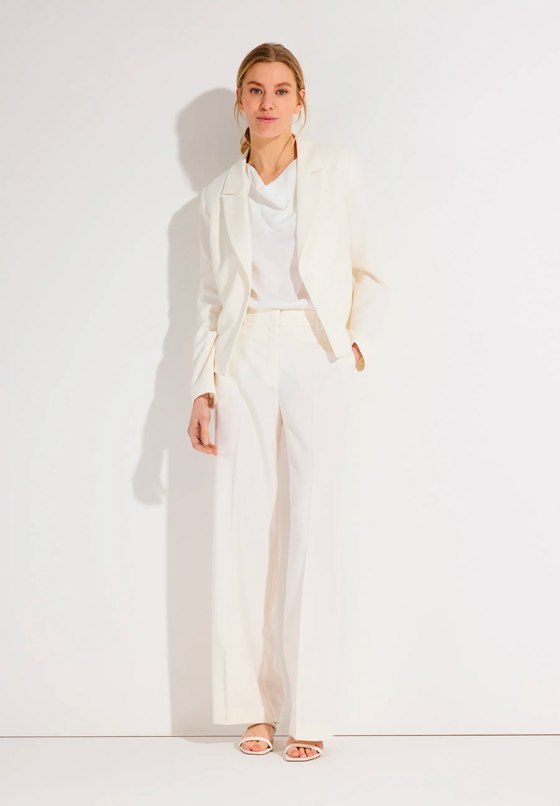 More & More Off White Women Wide-Legged Suit Trousers SKU: 61244058_0041 Image 02