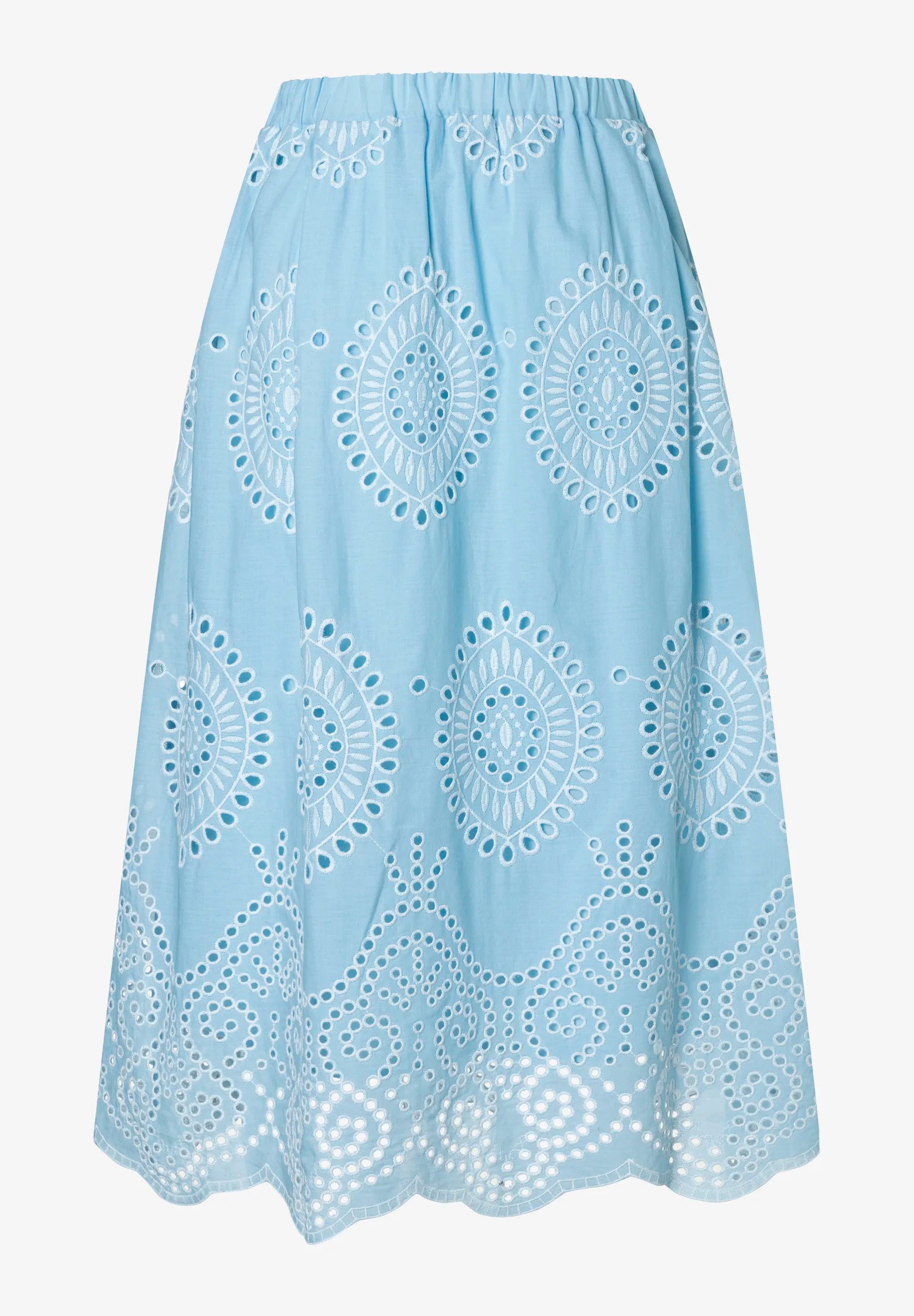 More & More Colour Contrast Lace Women Skirt with Eyelet Embroidery SKU: 61245080_2351 Image 05