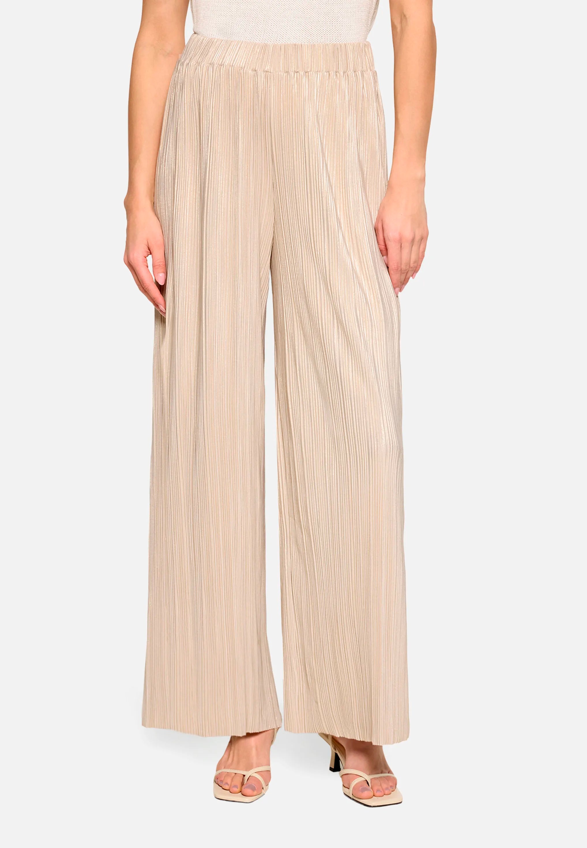 Betty Barclay Light Beige Women Culottes with a Glossy Effect SKU: 6155-1938_9106 Image 02