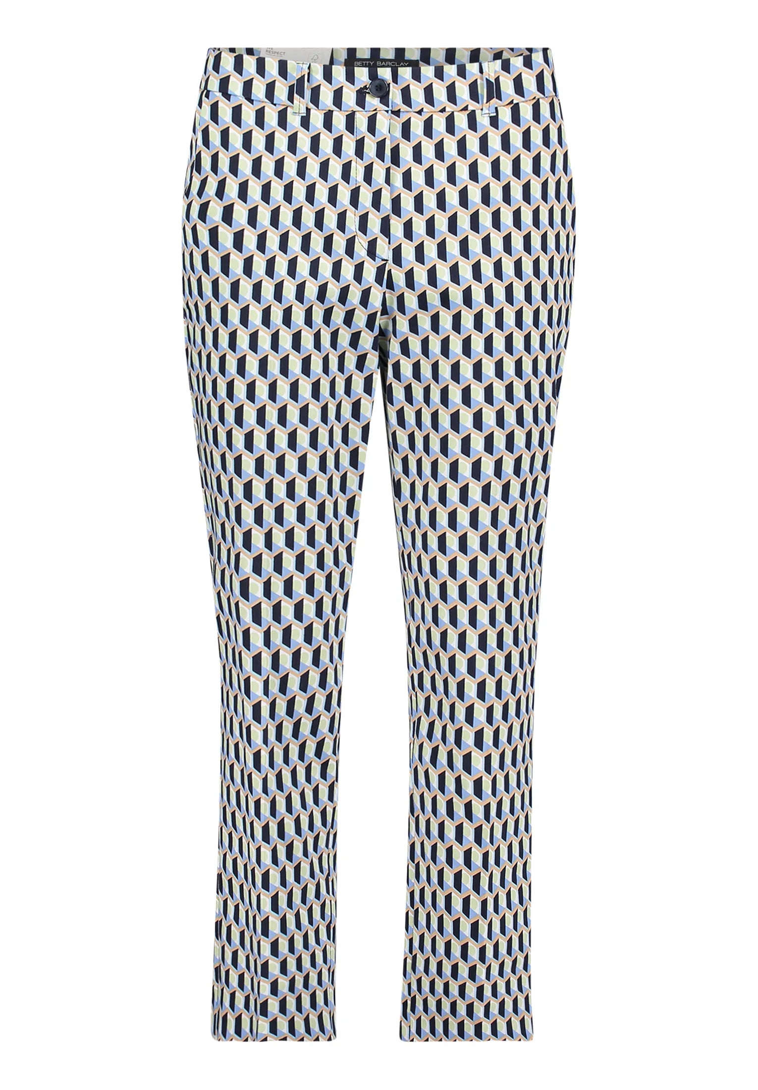Betty Barclay Blue/Green Women Business Trousers with a Crease SKU: 6157-1857_8850 Image 02