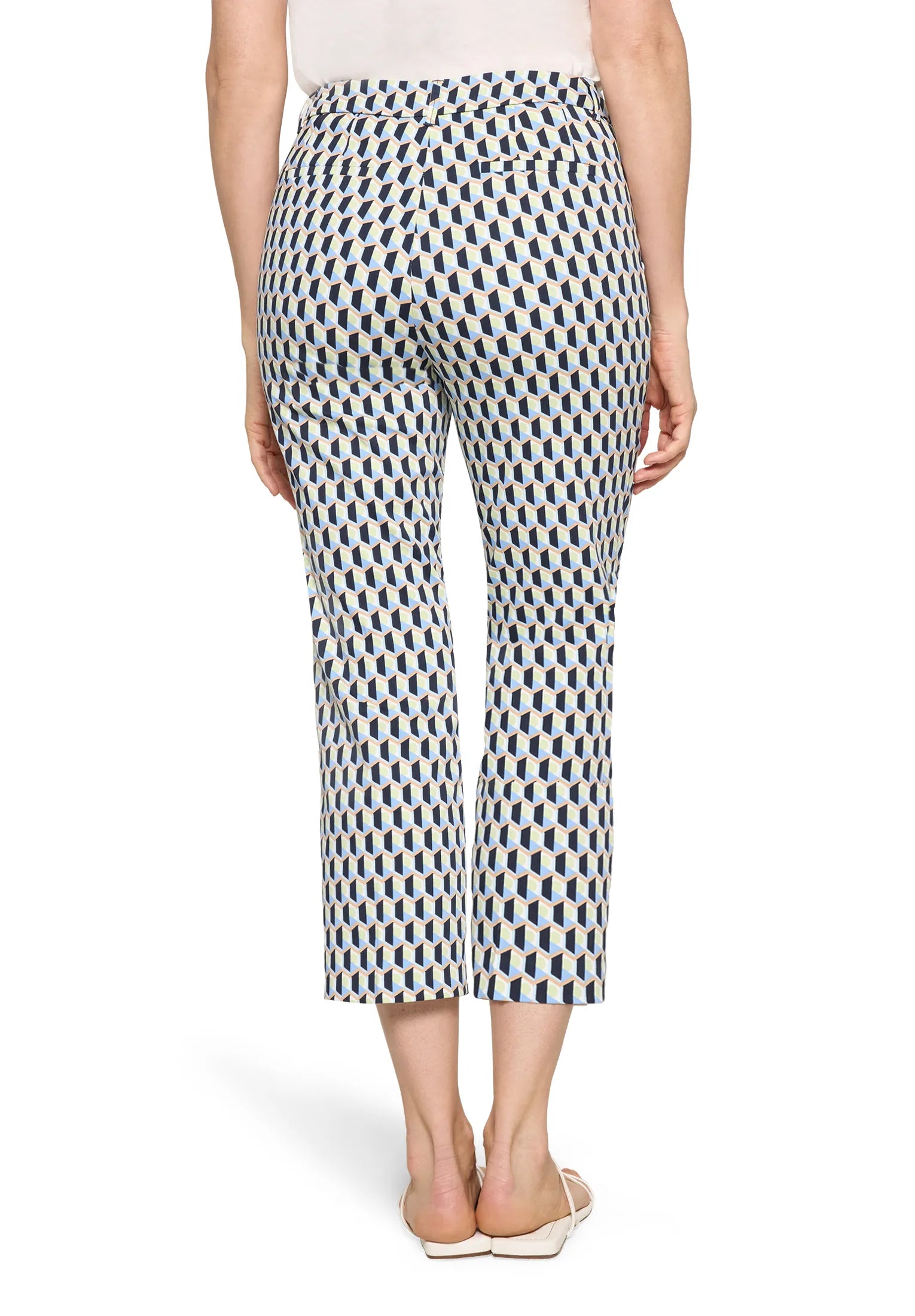Betty Barclay Blue/Green Women Business Trousers with a Crease SKU: 6157-1857_8850 Image 03