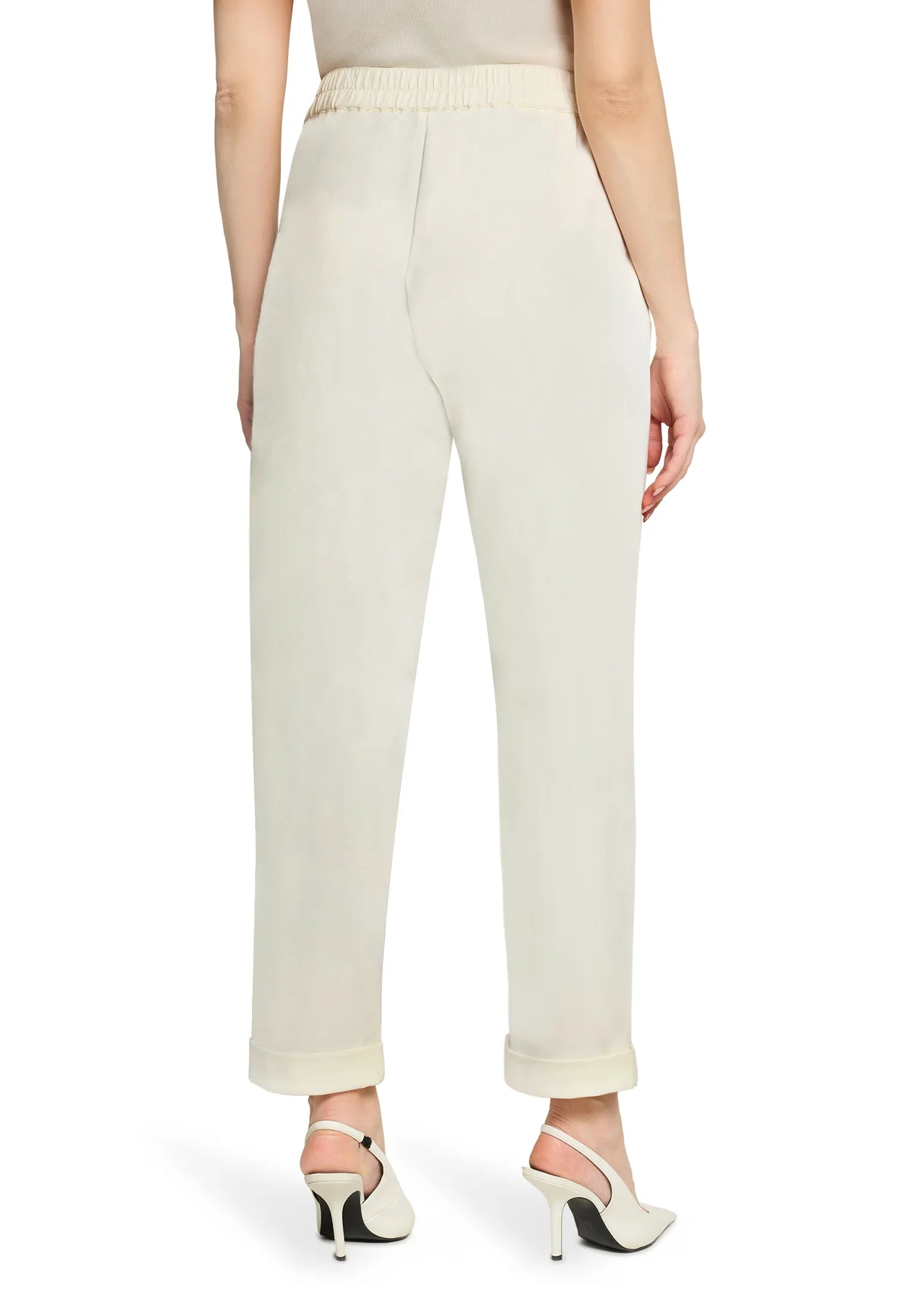 Betty Barclay Offwhite Women Pull-On Trousers with Side Pockets SKU: 6161-1838_1014 Image 04
