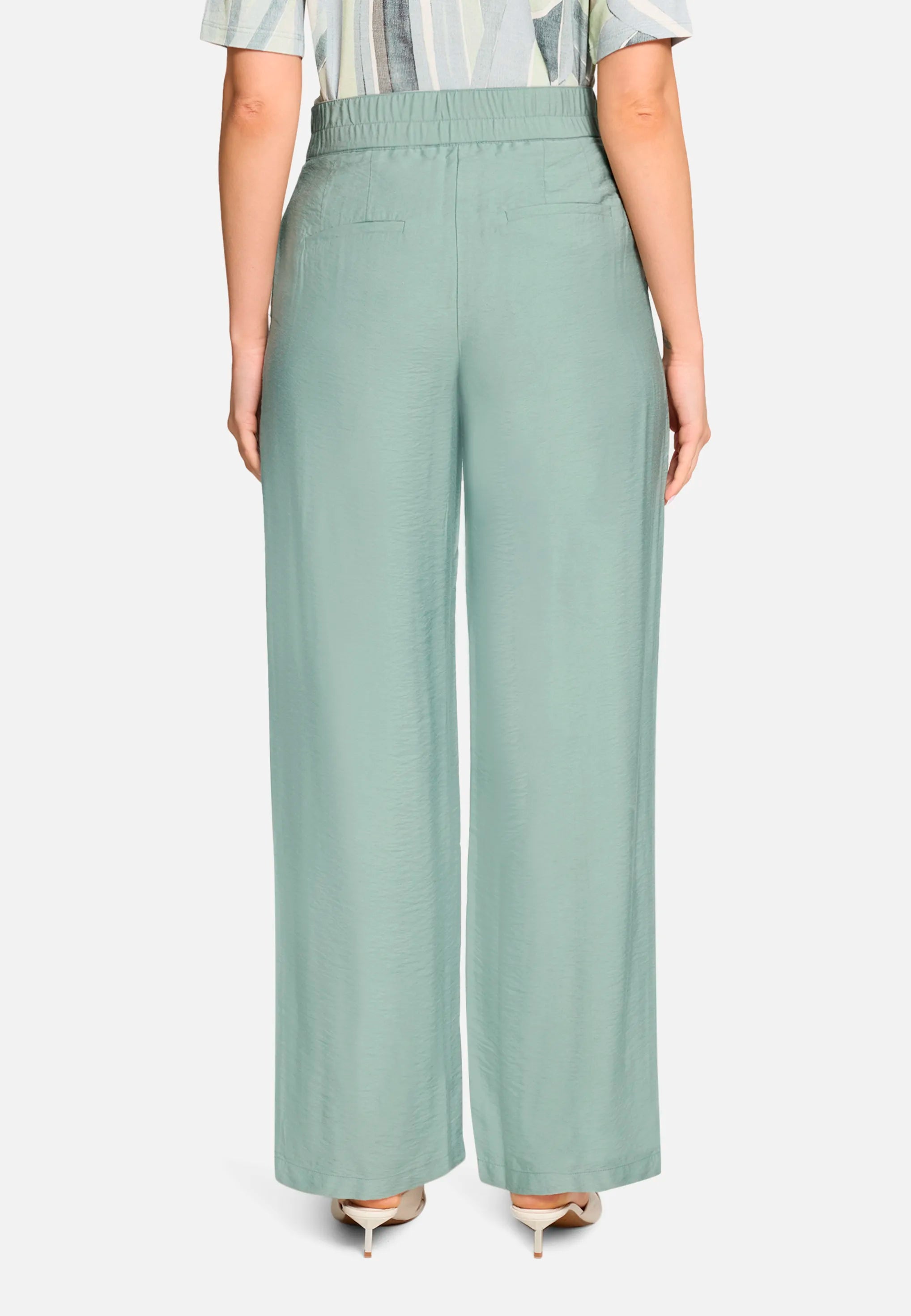 Betty Barclay Chinois Green Women Solid Color Marlene Trousers SKU: 6164-1836_9194 Image 04