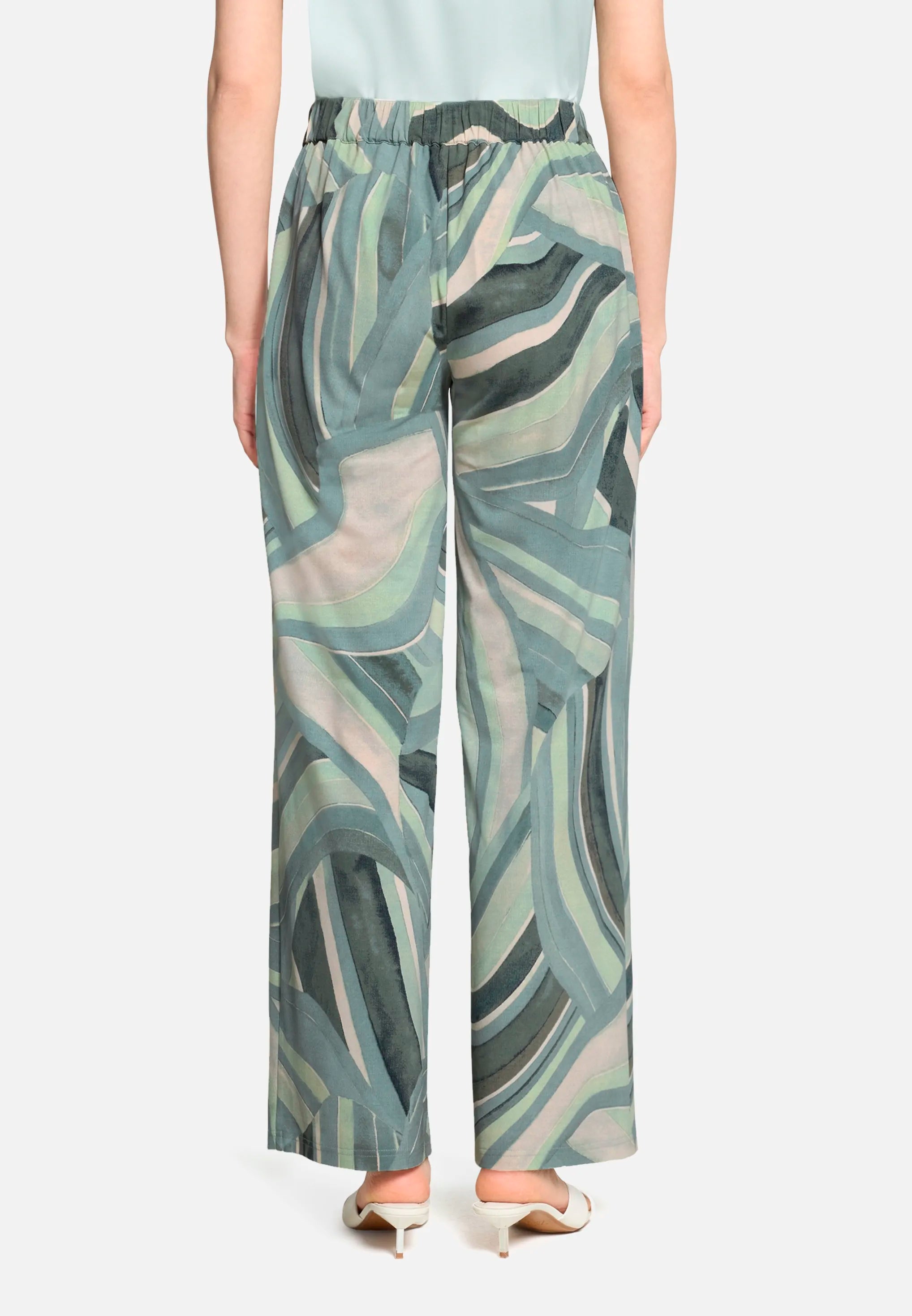 Betty Barclay Mint/Green Women Pull-On Trousers with Side Pockets SKU: 6166-1833_5806 Image 04