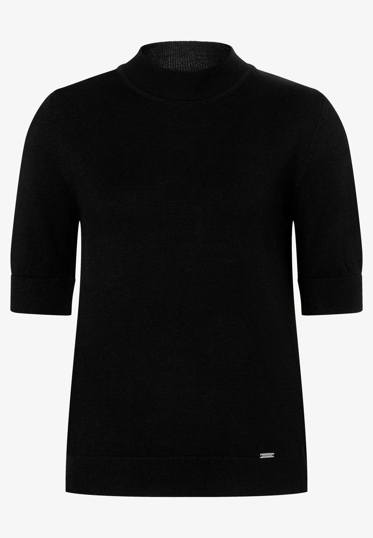 More & More Black Women Turtleneck Sweater with Short Sleeves SKU: 61921452_M0790 Image 02