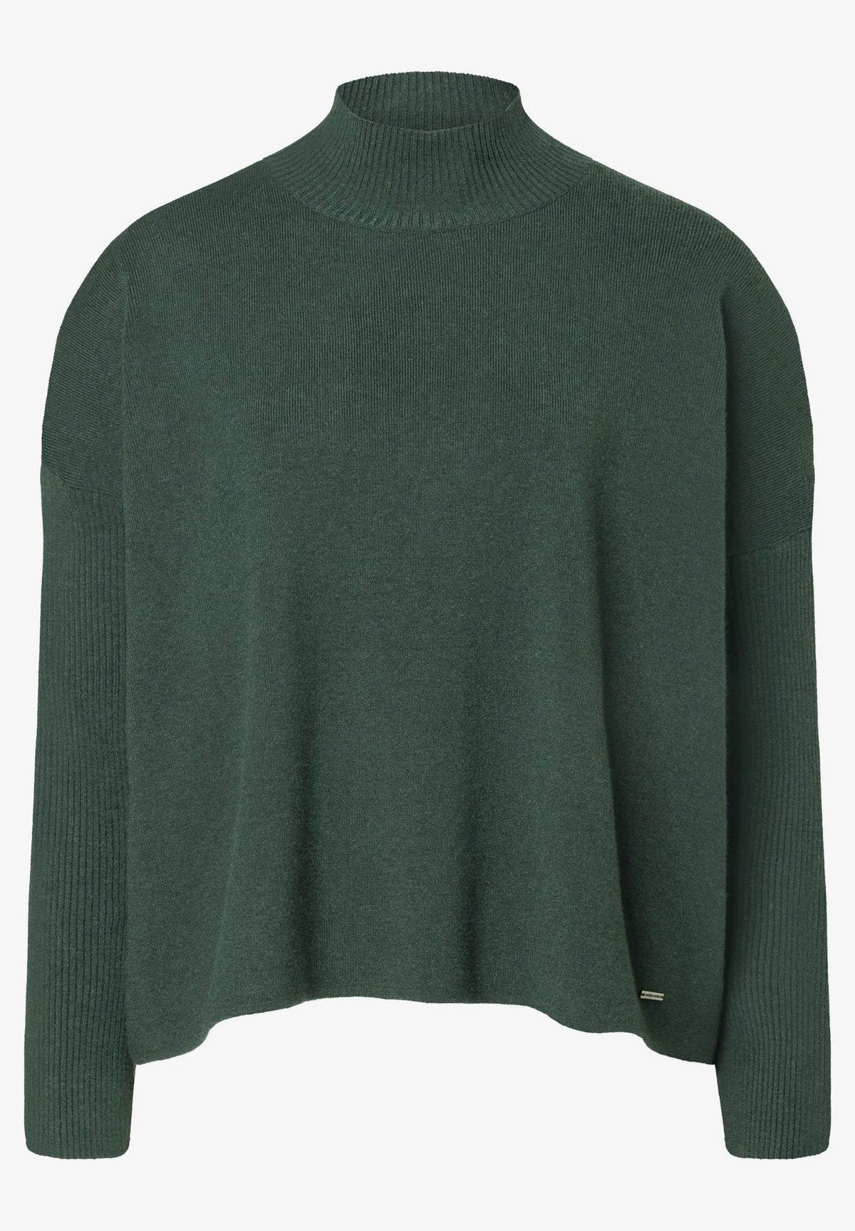 More & More Dark Bottle Green Women Turtleneck Jumper SKU: 61931490_M0683 Image 02