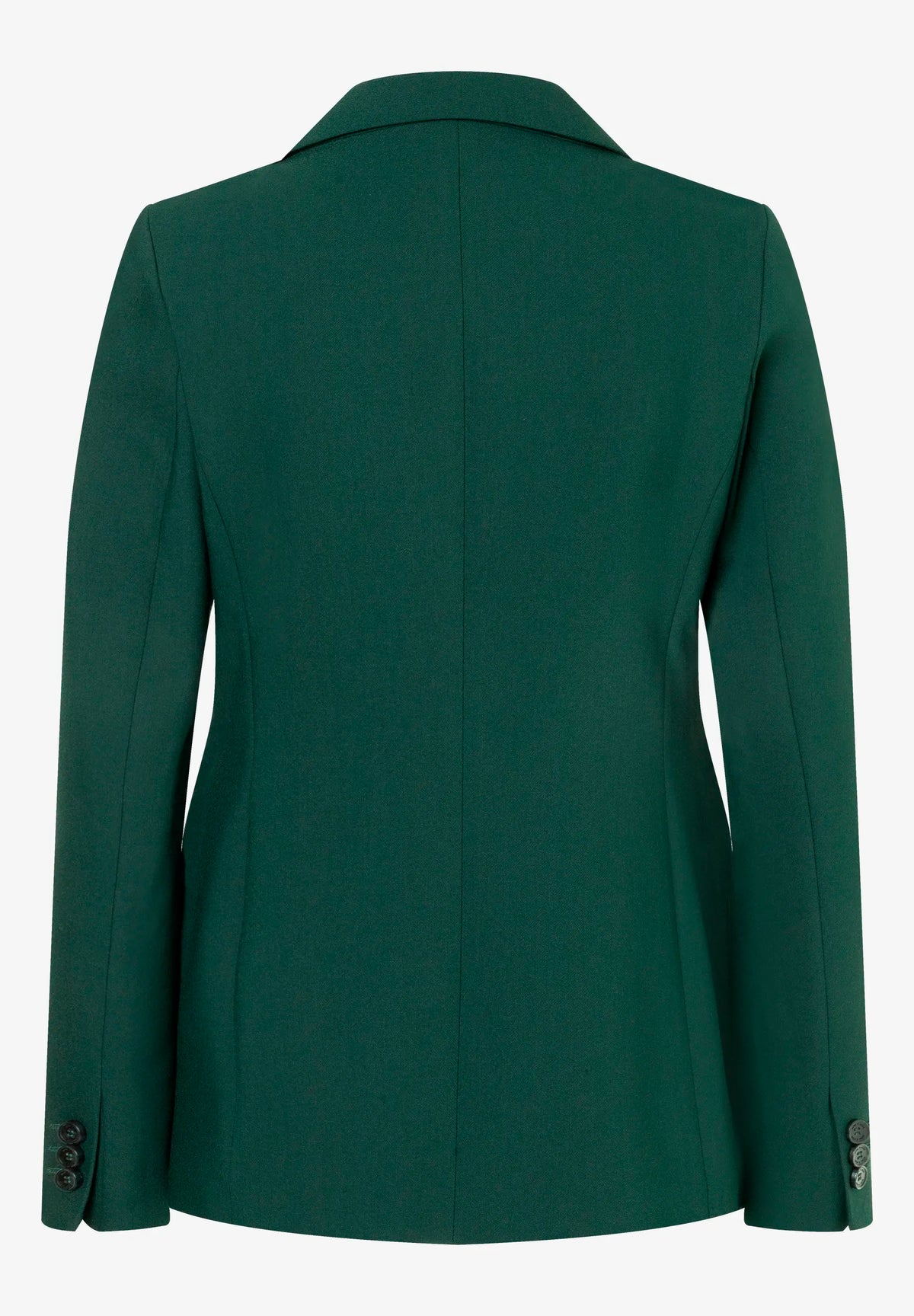 More & More Dark Bottle Green Women One-Button Blazer SKU: 61936416_M0683 Image 04