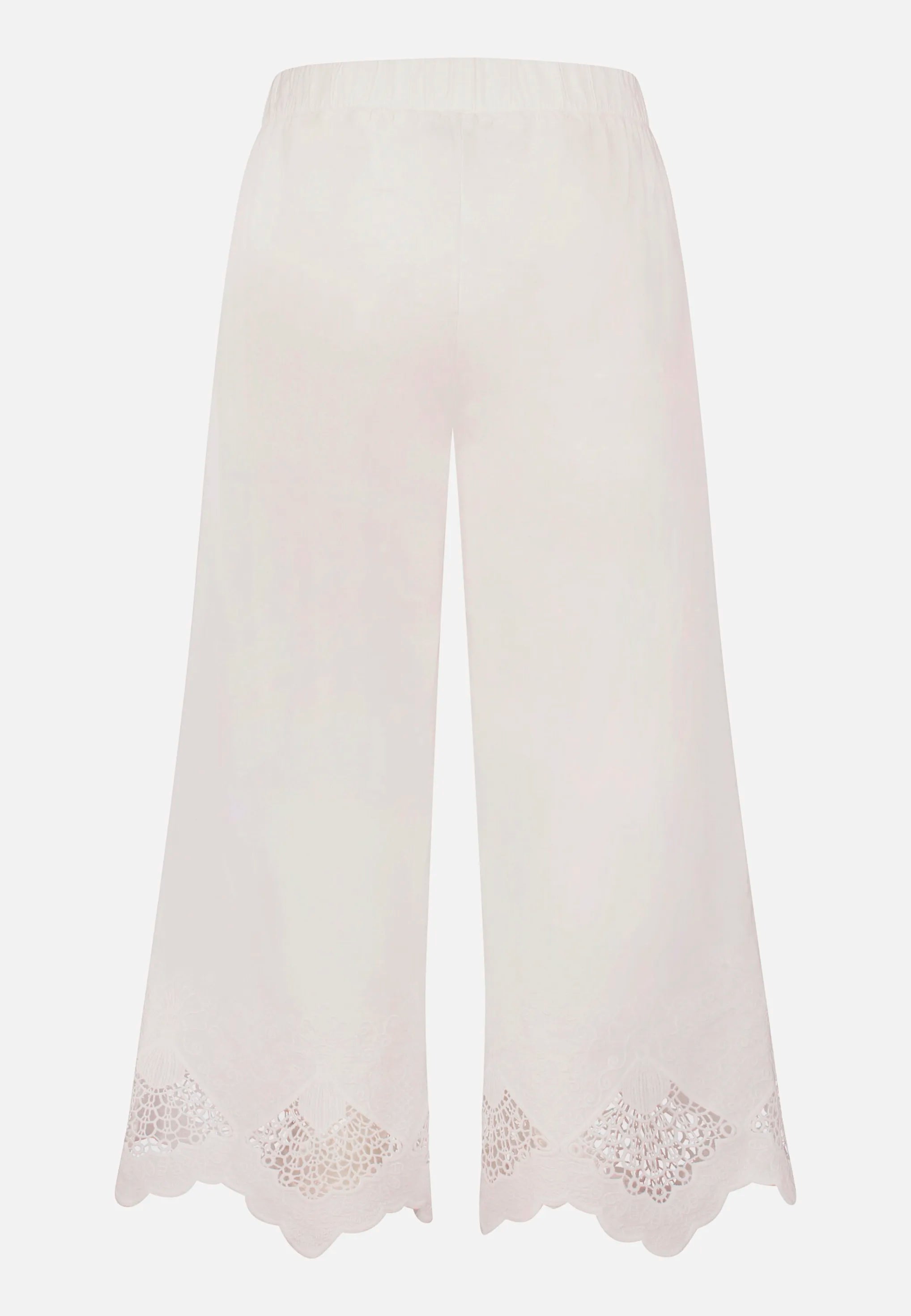 Betty Barclay Offwhite Women Culottes with Elastic Waistband SKU: 6200-1934_1014 Image 05