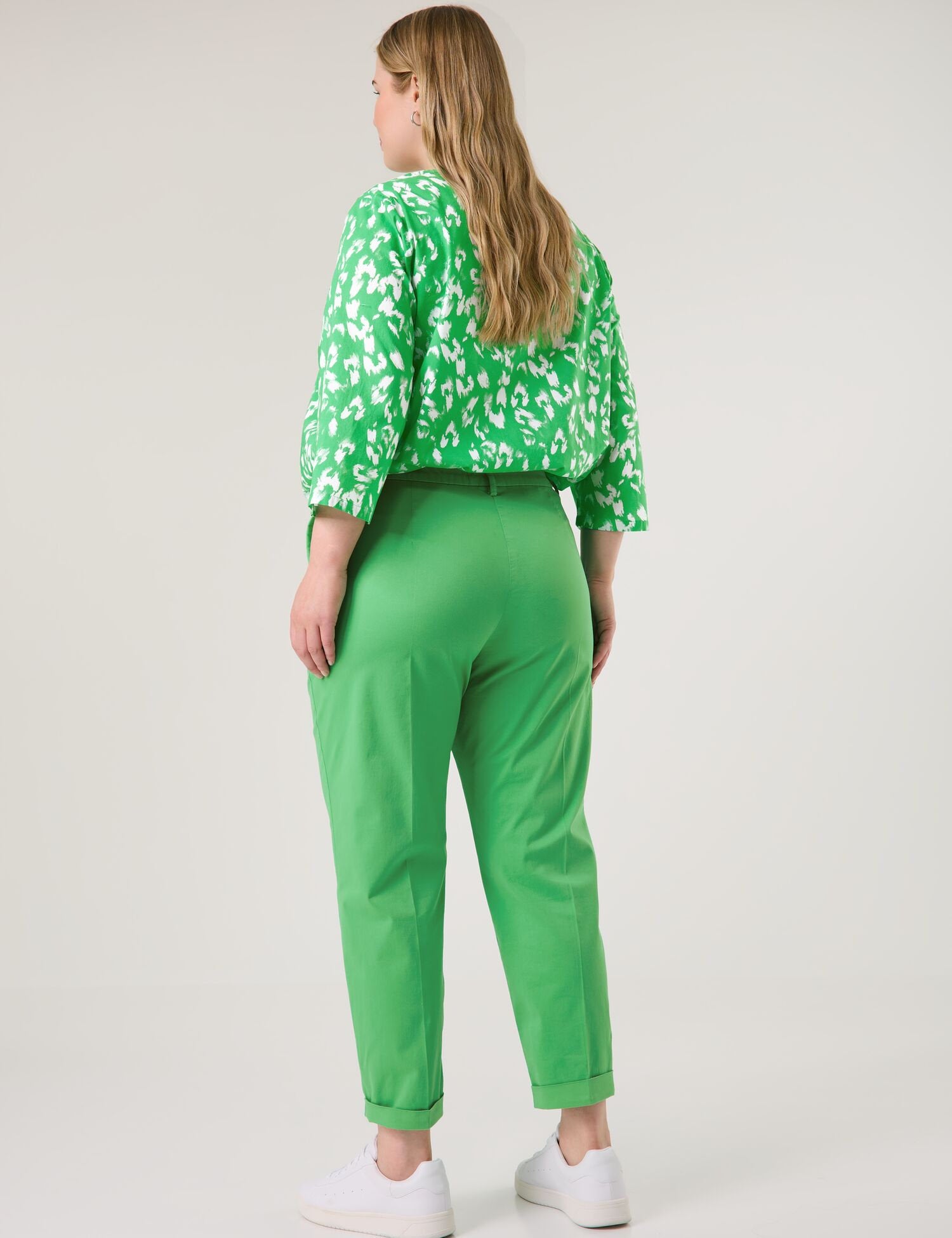 Samoon_Greta 7/8-Length Stretch Cotton Trousers_620612-21134_5750_03