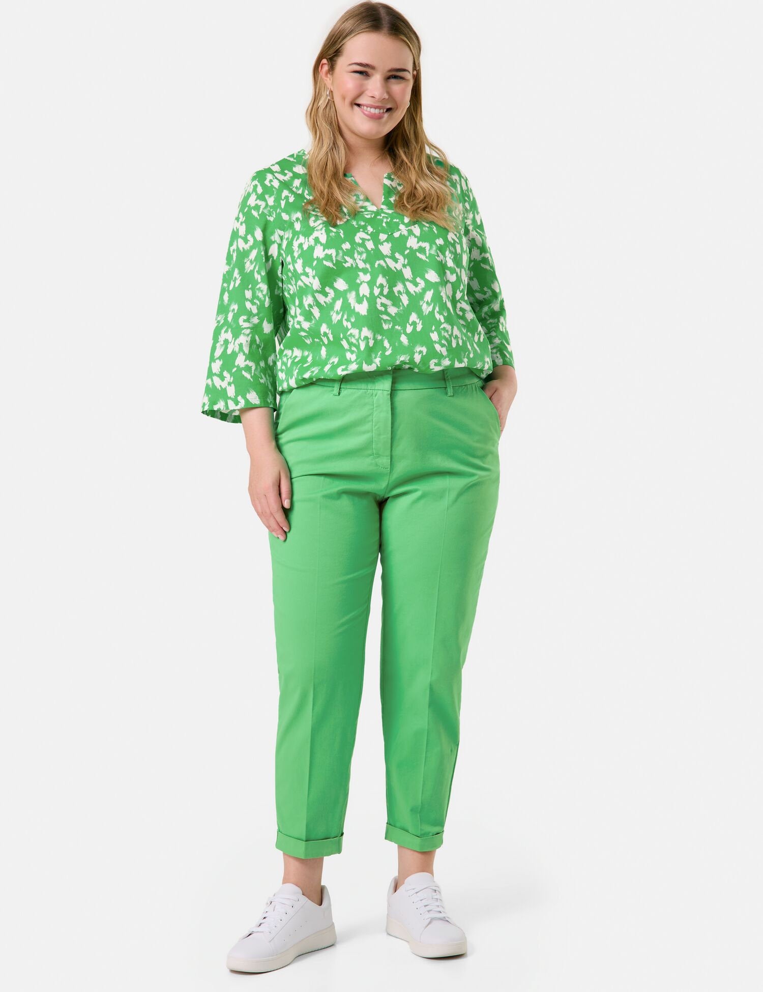 Samoon_Greta 7/8-Length Stretch Cotton Trousers_620612-21134_5750_08