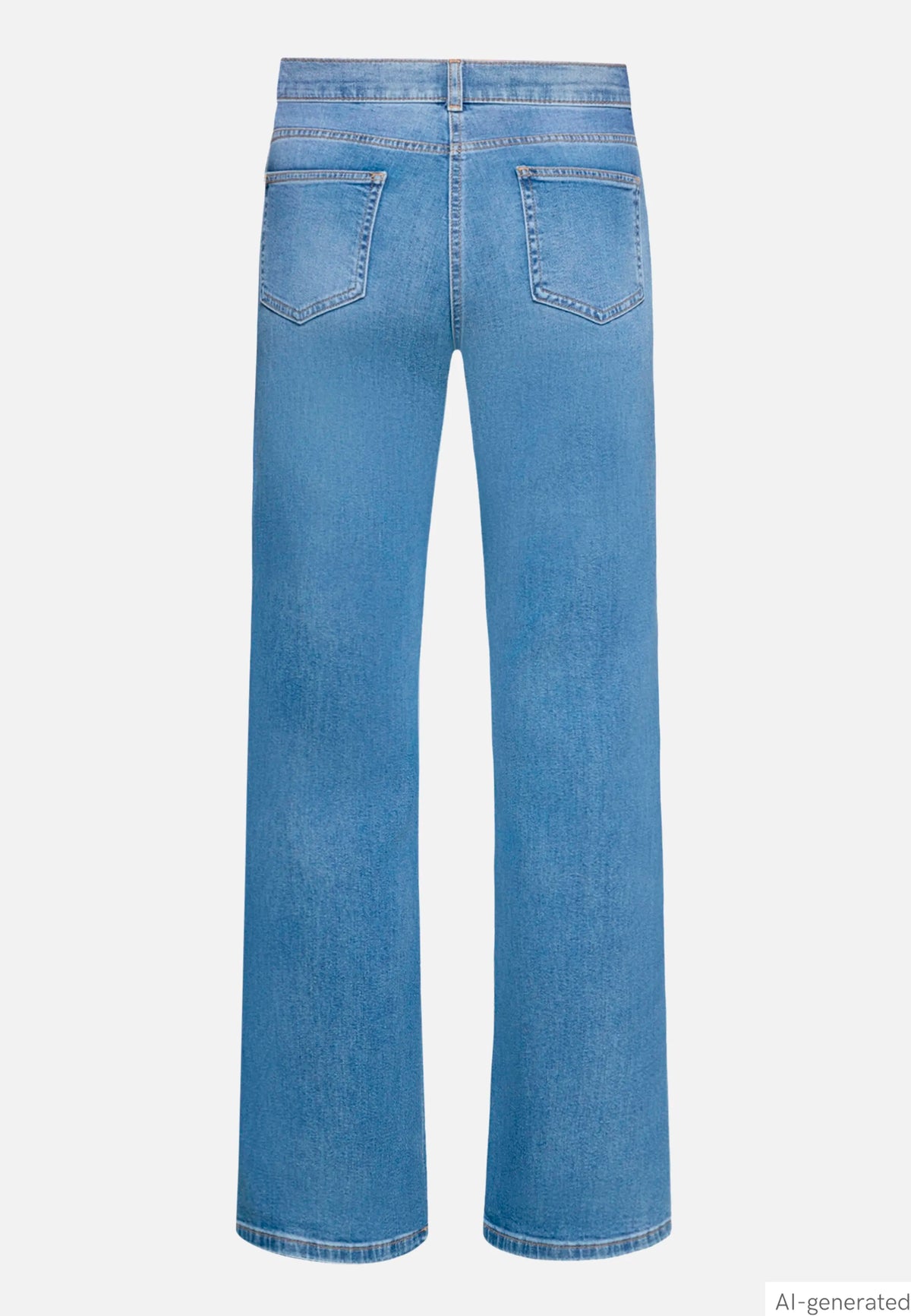 Betty Barclay Middle Blue Denim Women Wide-Leg Jeans with a Used Wash SKU: 6217-1980_8619 Image 06