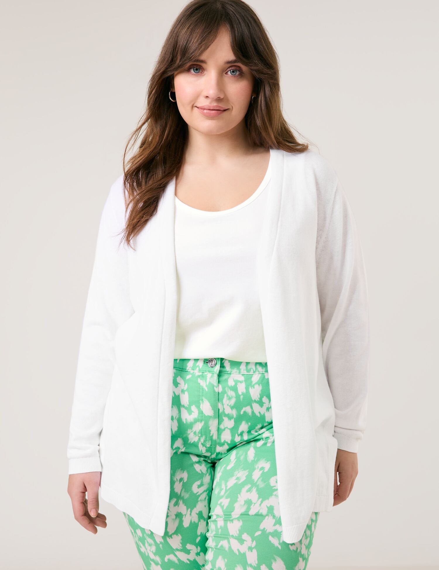 Samoon_Cardigan in a Cotton/Linen Knit_632605-25202_9600_01