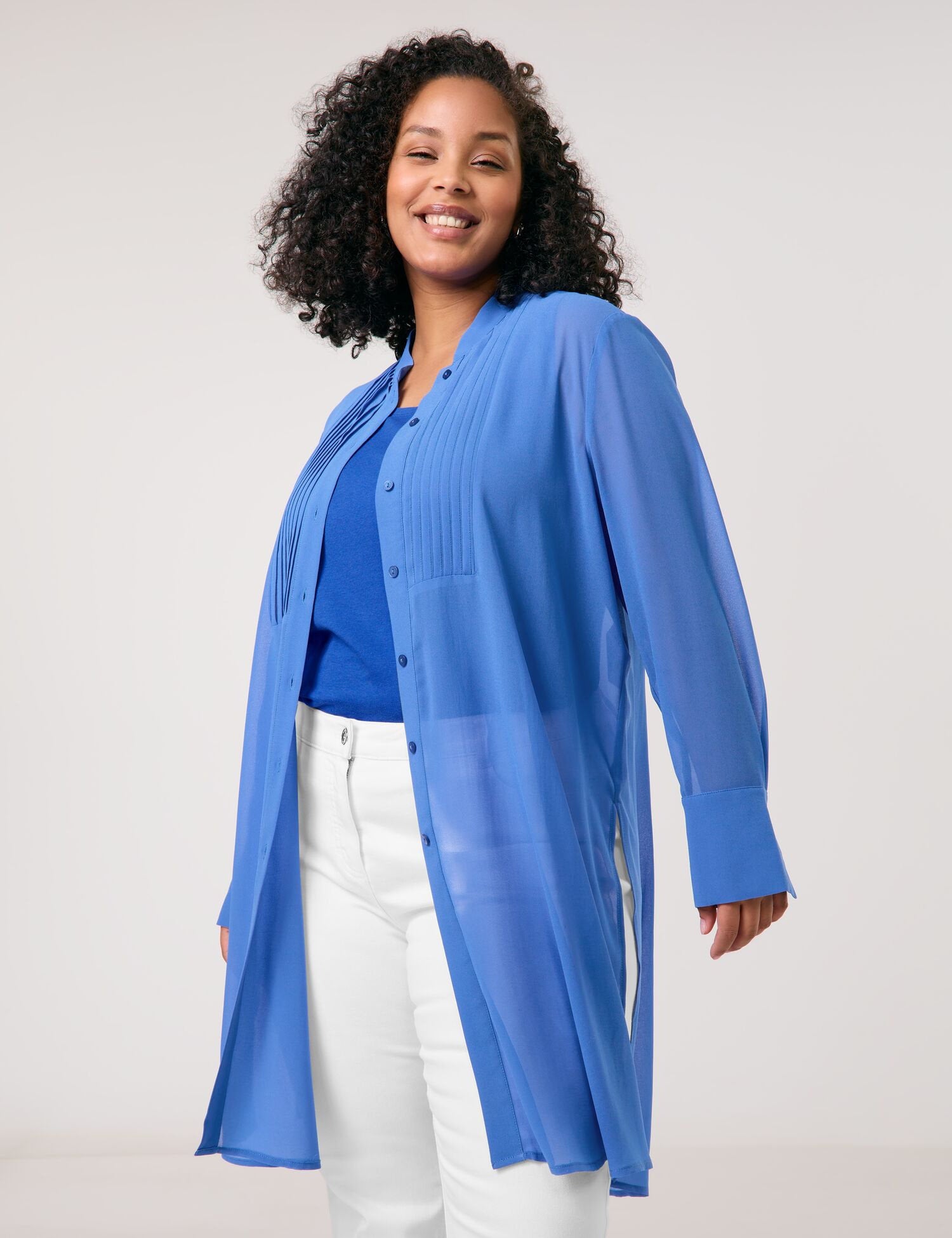 Samoon_Semi-Sheer Long Chiffon Blouse_660613-21129_8960_05