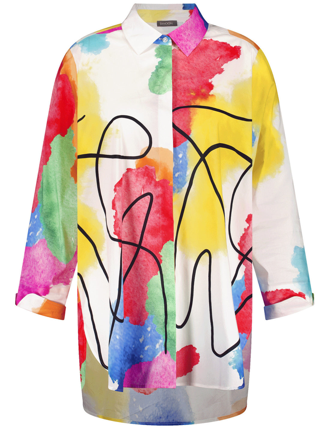 Samoon_White Patterned_Blouse 1/1 Sleeve_660646-21150_9602_01