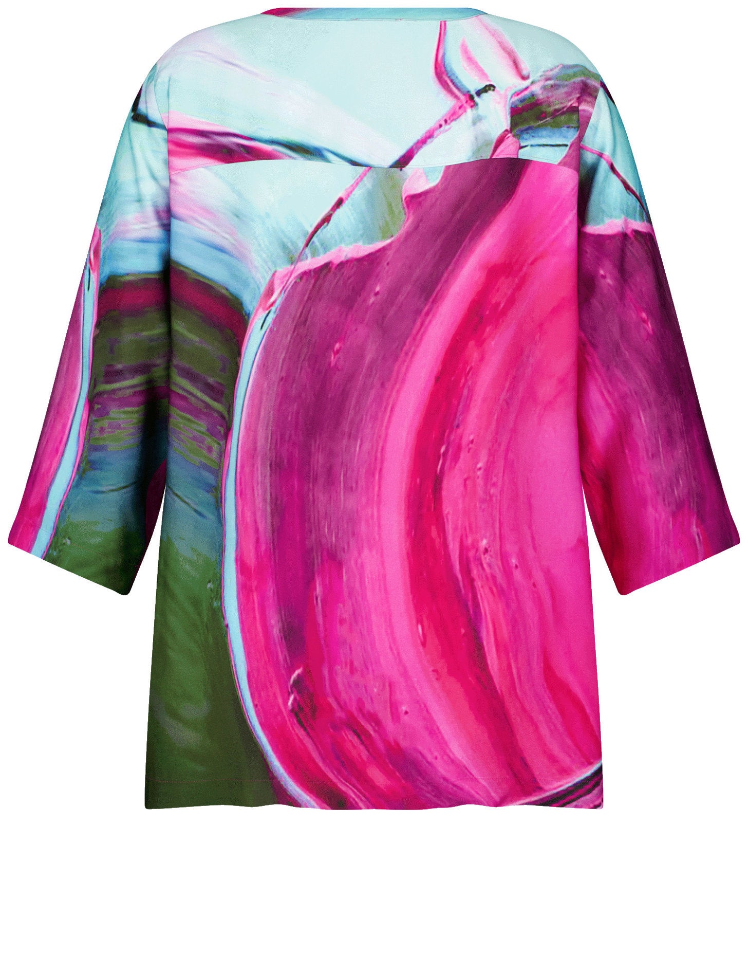 Samoon_Flowing Tunic with 3/4-Length Sleeves_660647-21155_3352_04