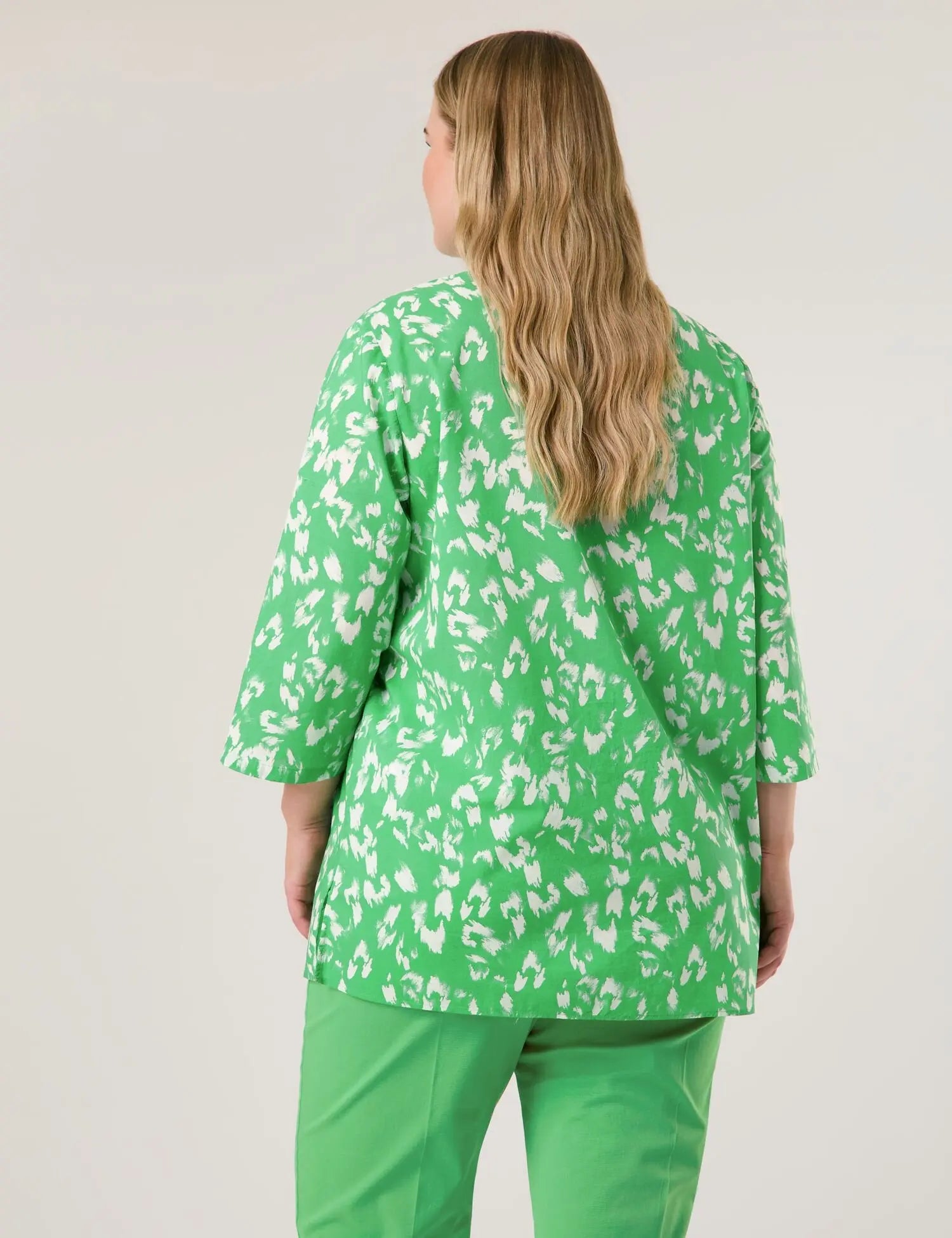 Samoon_Cotton Voile Tunic with 3/4-Length Sleeves_660649-21139_5752_03