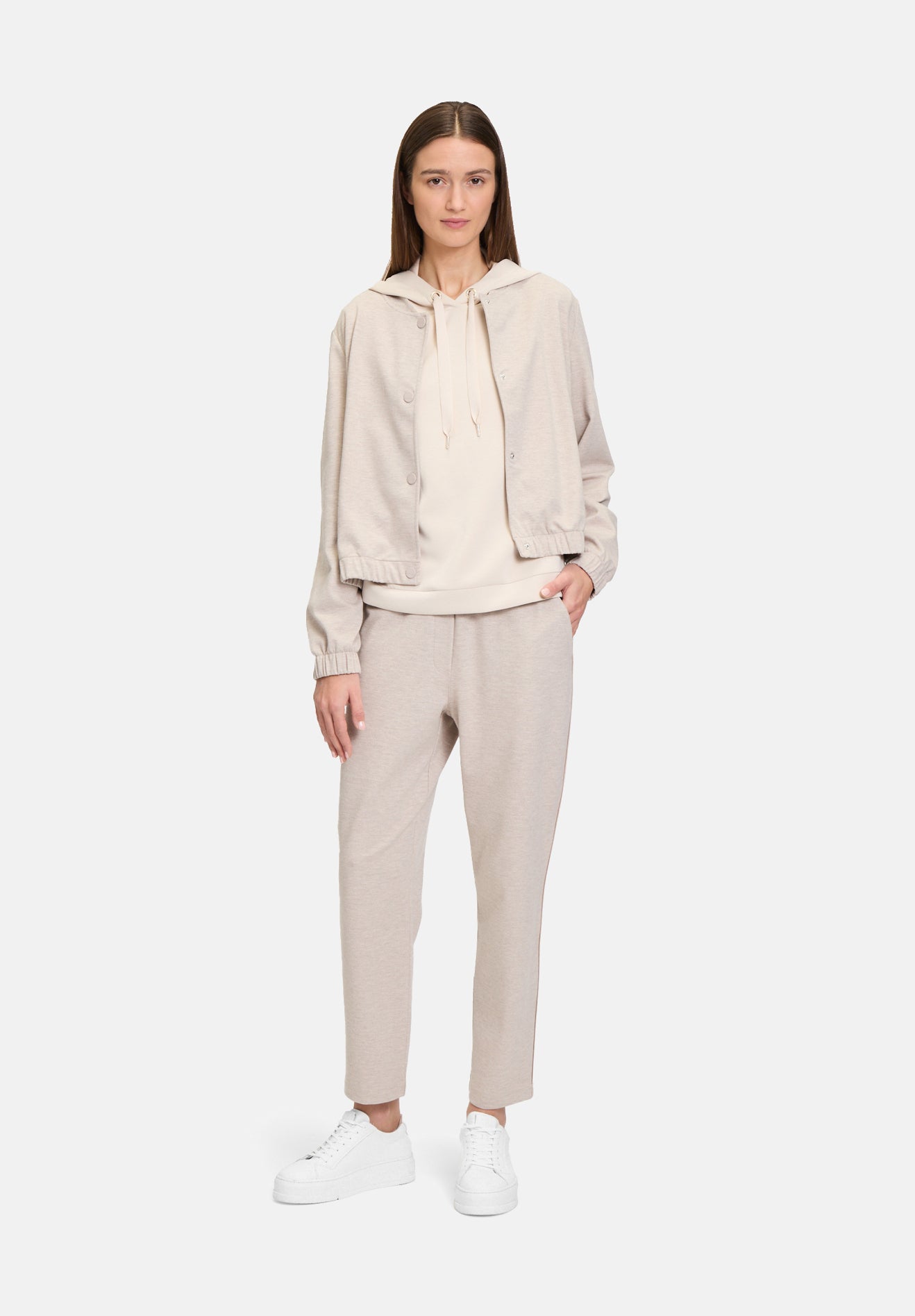 Betty Barclay_Dark Cream Melange_Pull-On Trousers with Tie Belt_6616-3480_1714_01