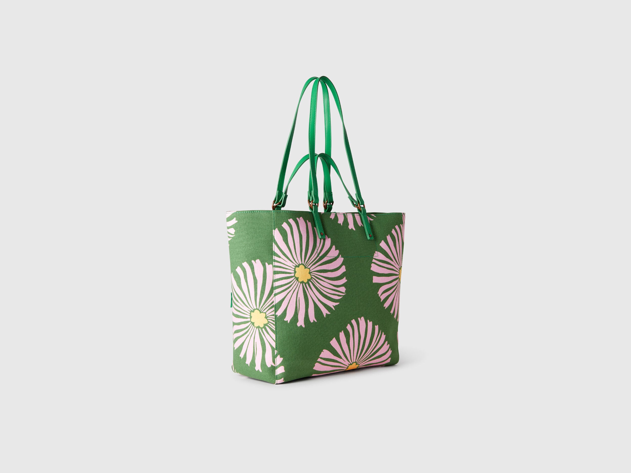 Benetton_Green Tote Bag with Flower Print_66GRDY07W_0R8_03