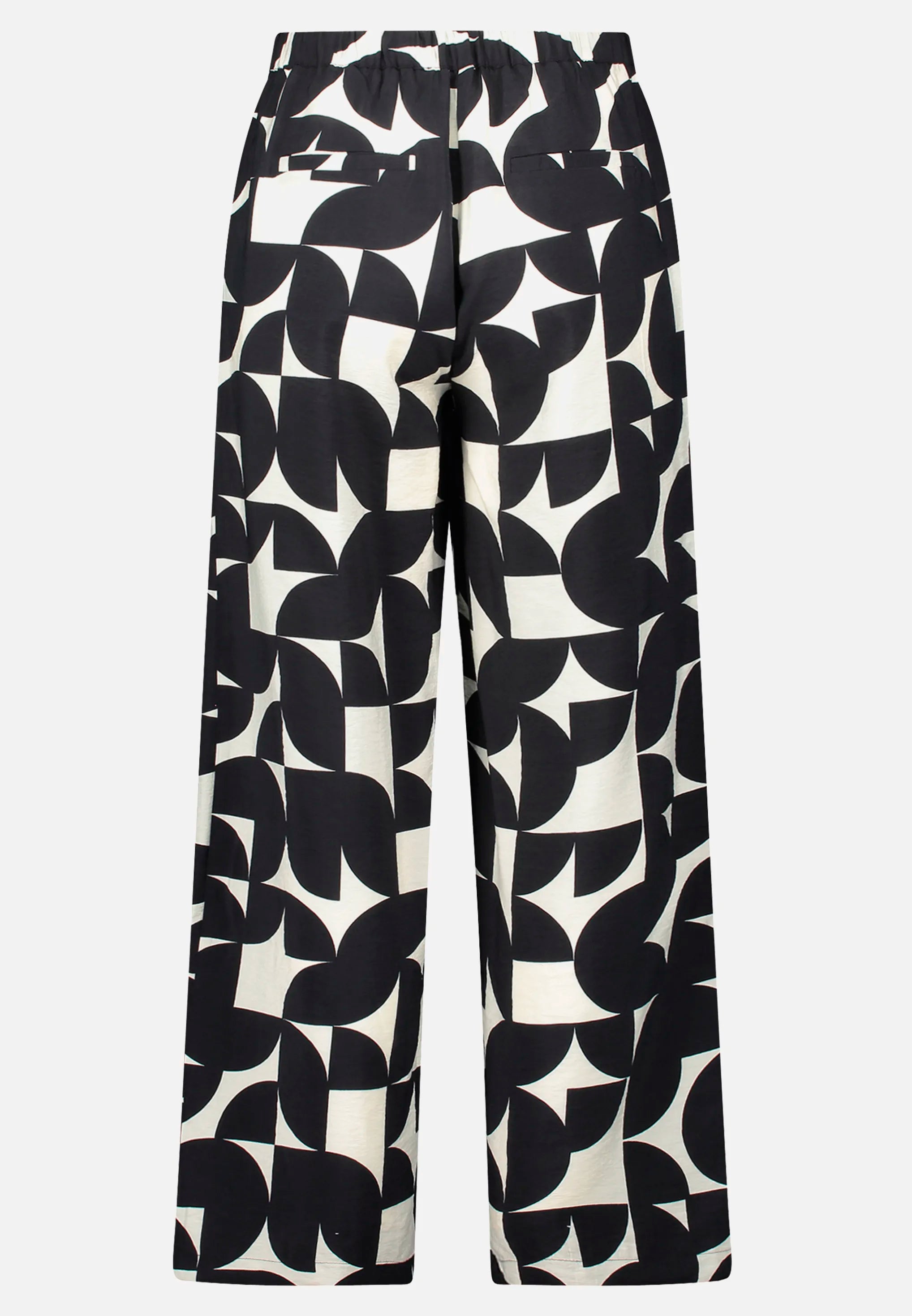 Betty Barclay Black/Cream Women Pull-On Trousers with Print SKU: 6703-3370_9812 Image 04