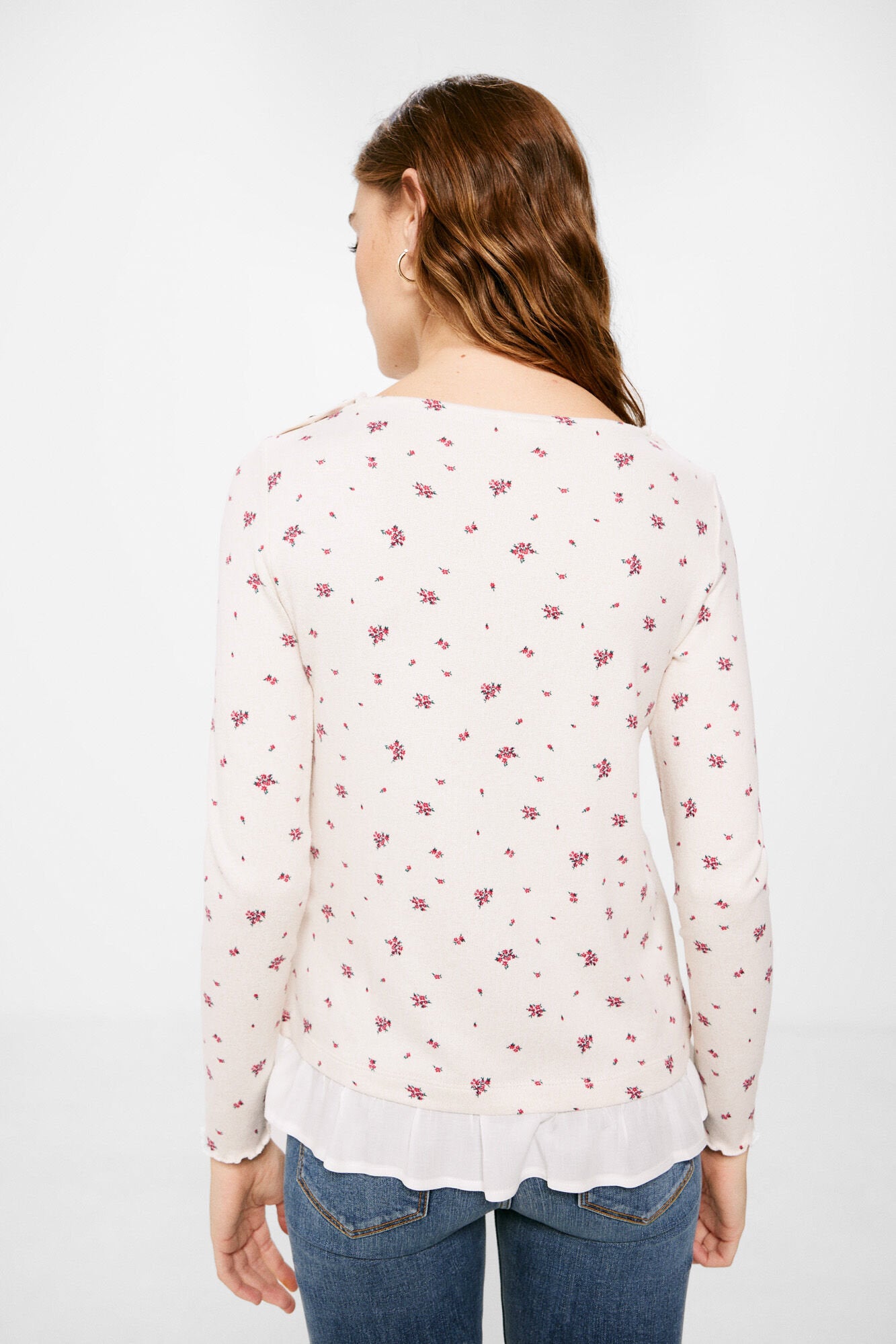 Long Sleeve T Shirt With Ruffle Hem_6765937_38_05