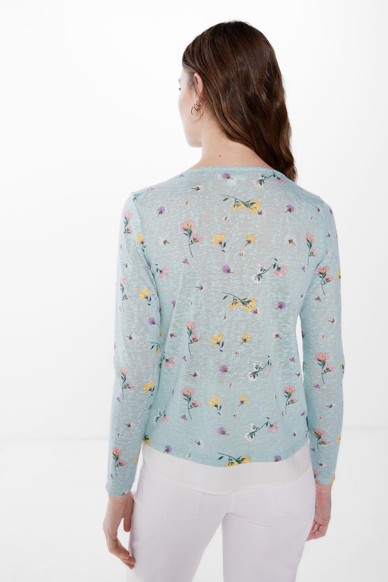 Long Sleeve T Shirt With Floral Print_6765945_28_05